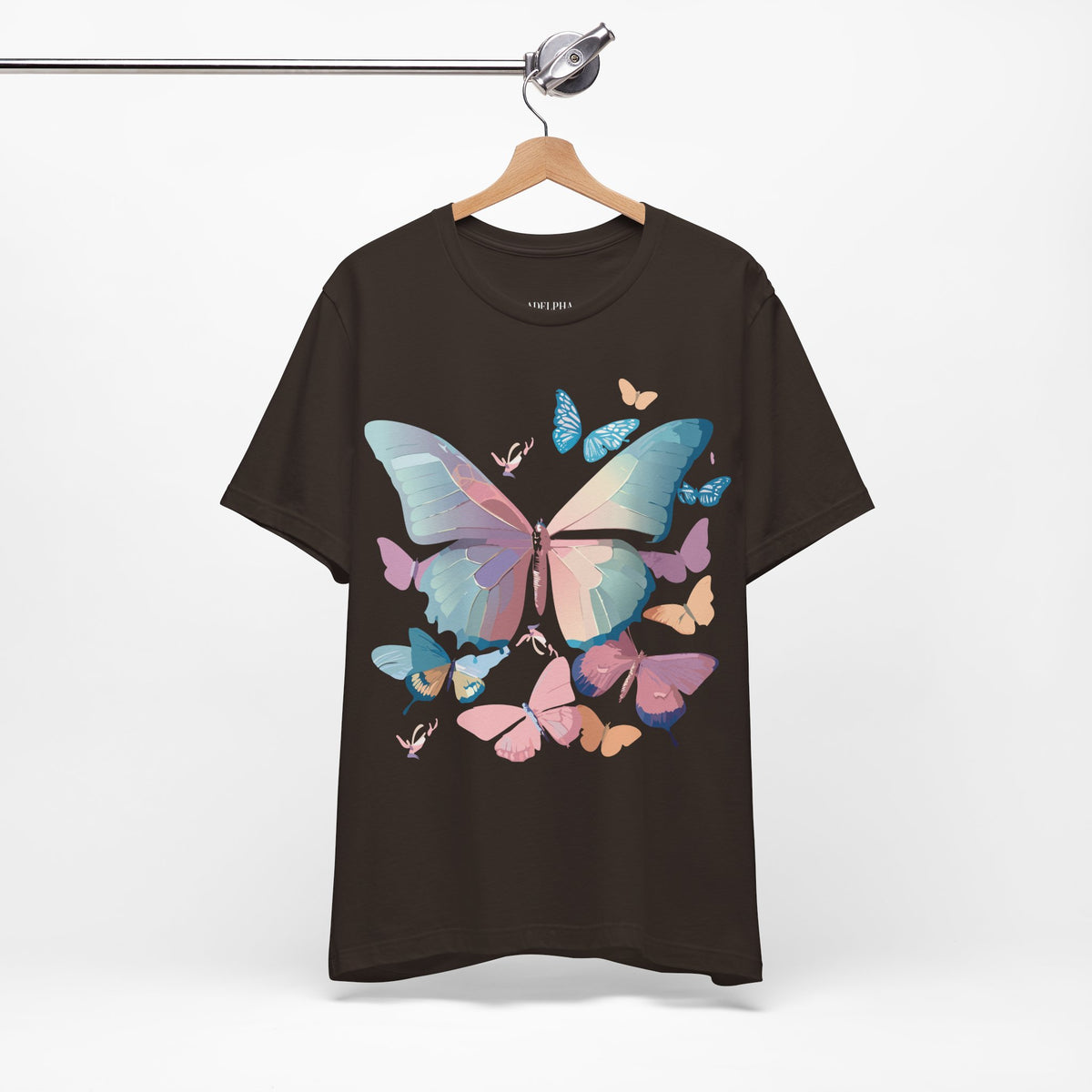 Butterfly Graphic Unisex Cotton Bella+Canvas Tee with Art Design n59