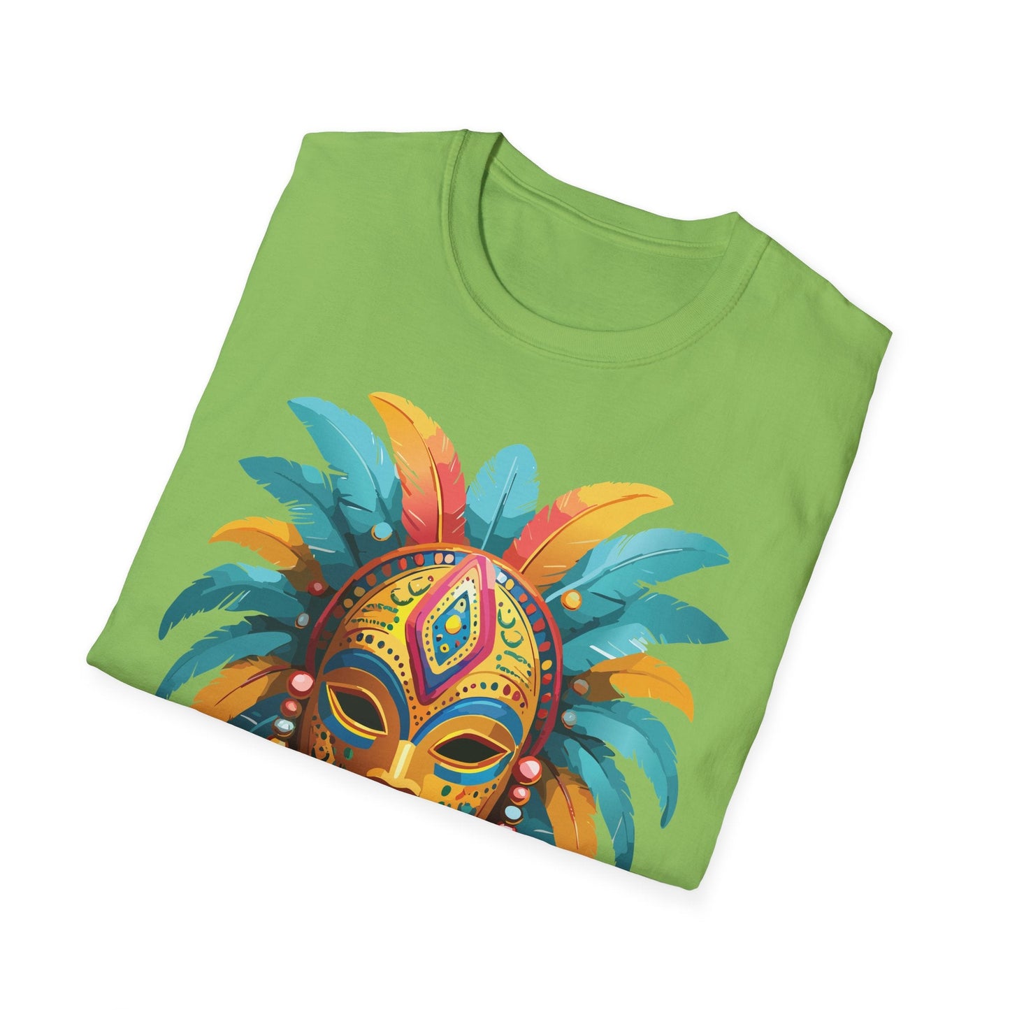 Unisex Mask Tee Shirt Masquerade Design Softstyle Gildan 64000 Comfortable Cotton Tee