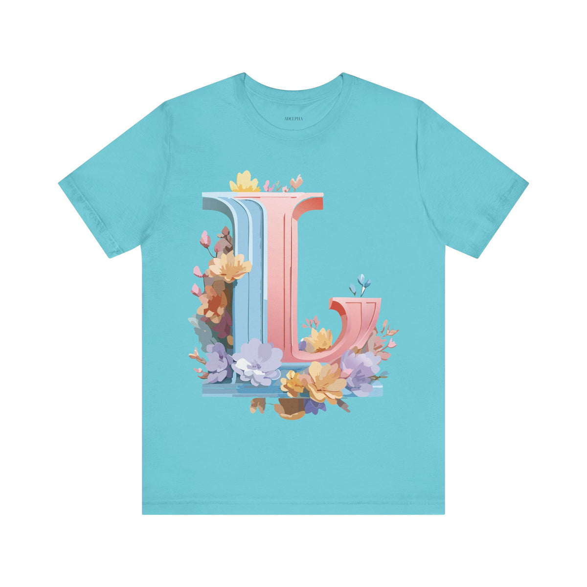 Letter L Graphic Unisex Cotton Bella+Canvas Tee with Art Letter Design