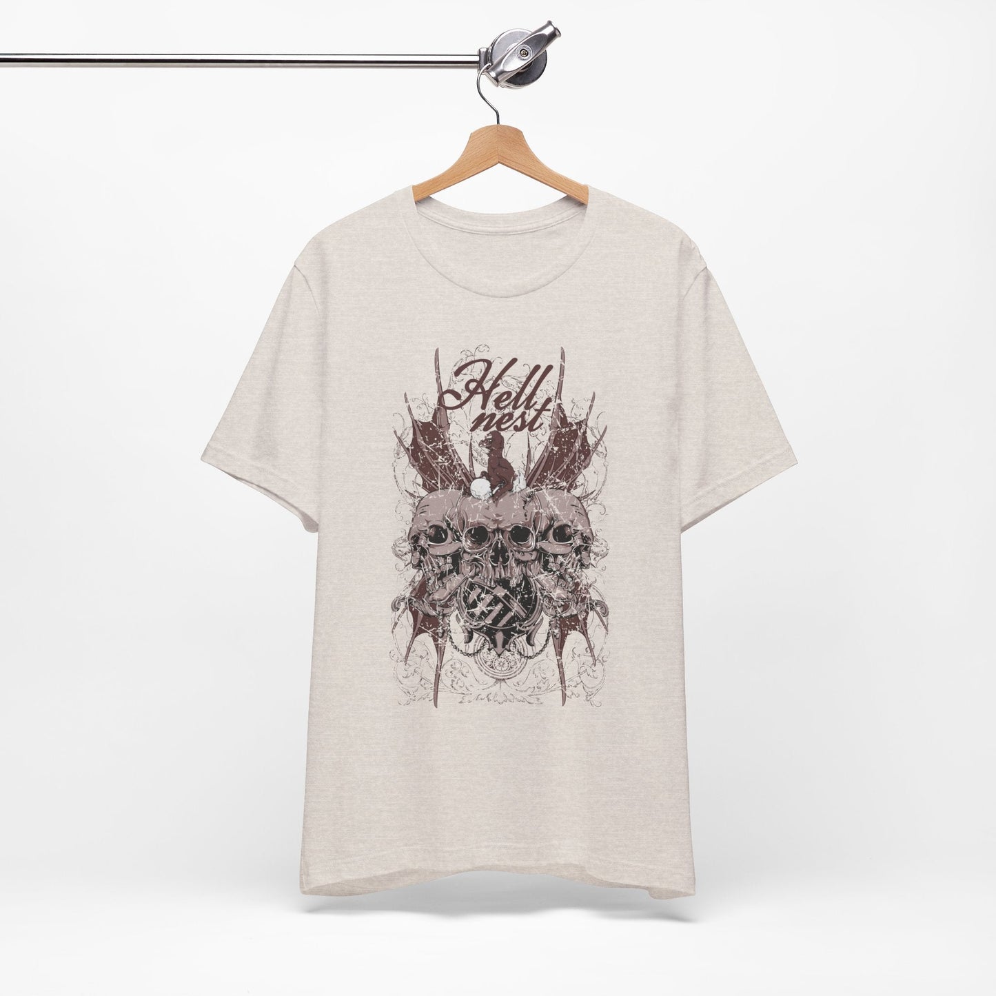 Skull Cluster graphic tee Gothic skulls grunge floral design