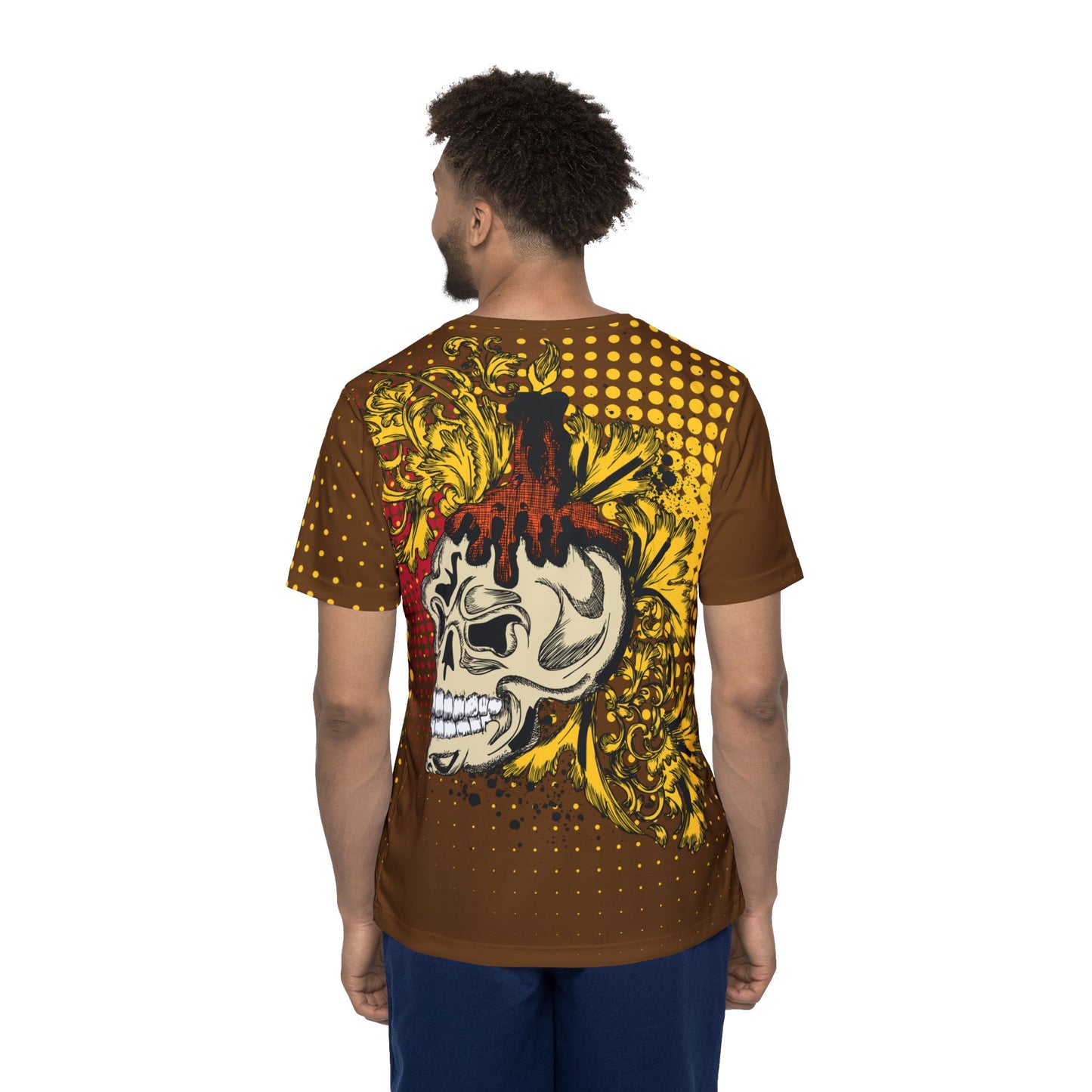 Be16 Fun Graphic T-Shirt, Art Design Poly Shirt, All Over Print Graphic Tee, Funny Print T-Shirt, Funny Cartoon Tee