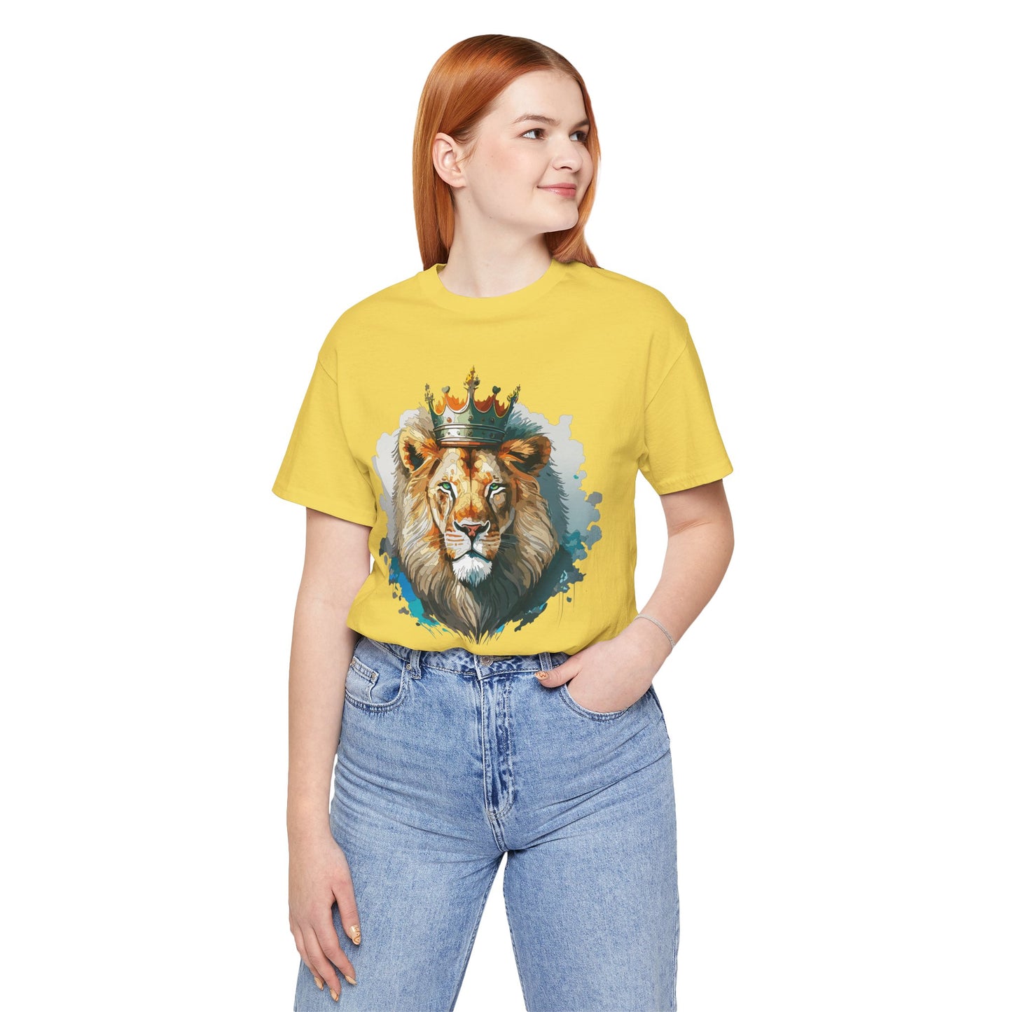 Unisex King Lion Tee, Animal Shirt, Tee Shirt with Lion, Crown T-Shirt, Animal King Tees, Crown Shirt, Safari T-Shirt 3