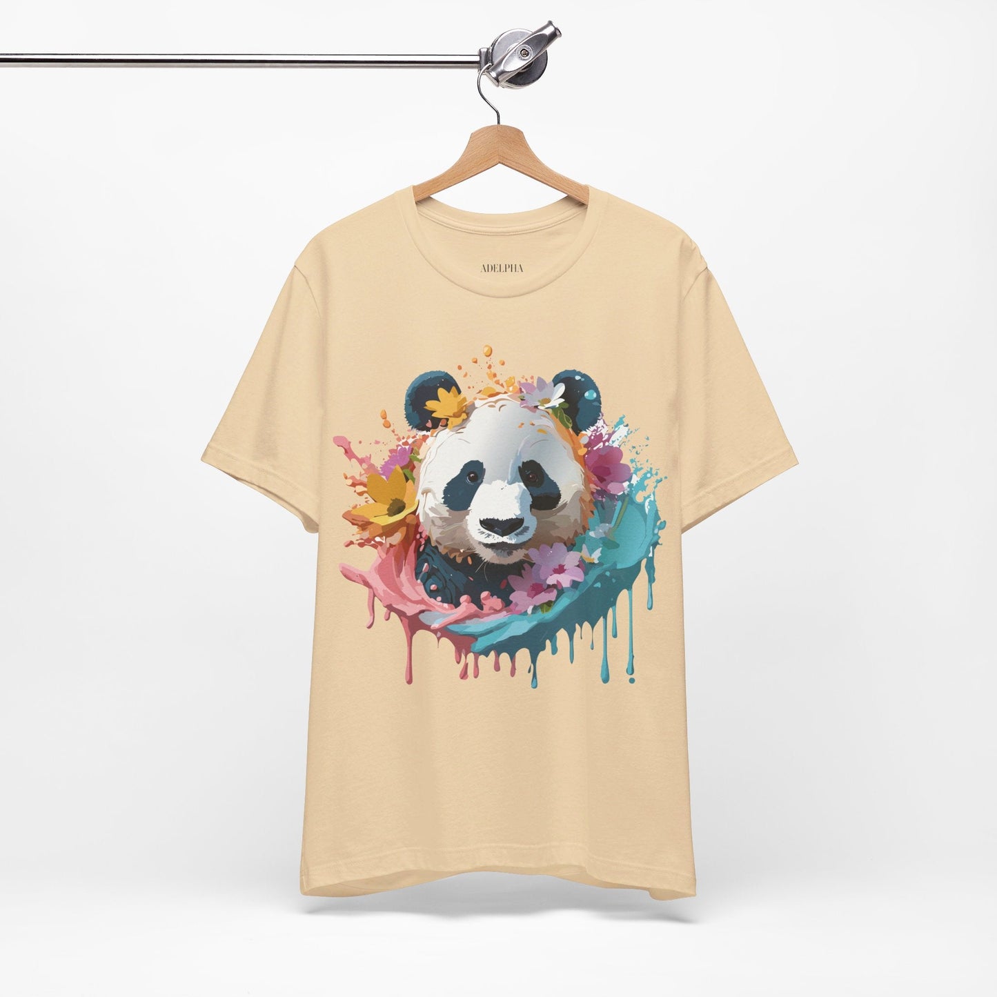 Panda Graphic Tee Unisex Jersey Short Sleeve Art Design Shirt By Adelpha Premium Casual Wear