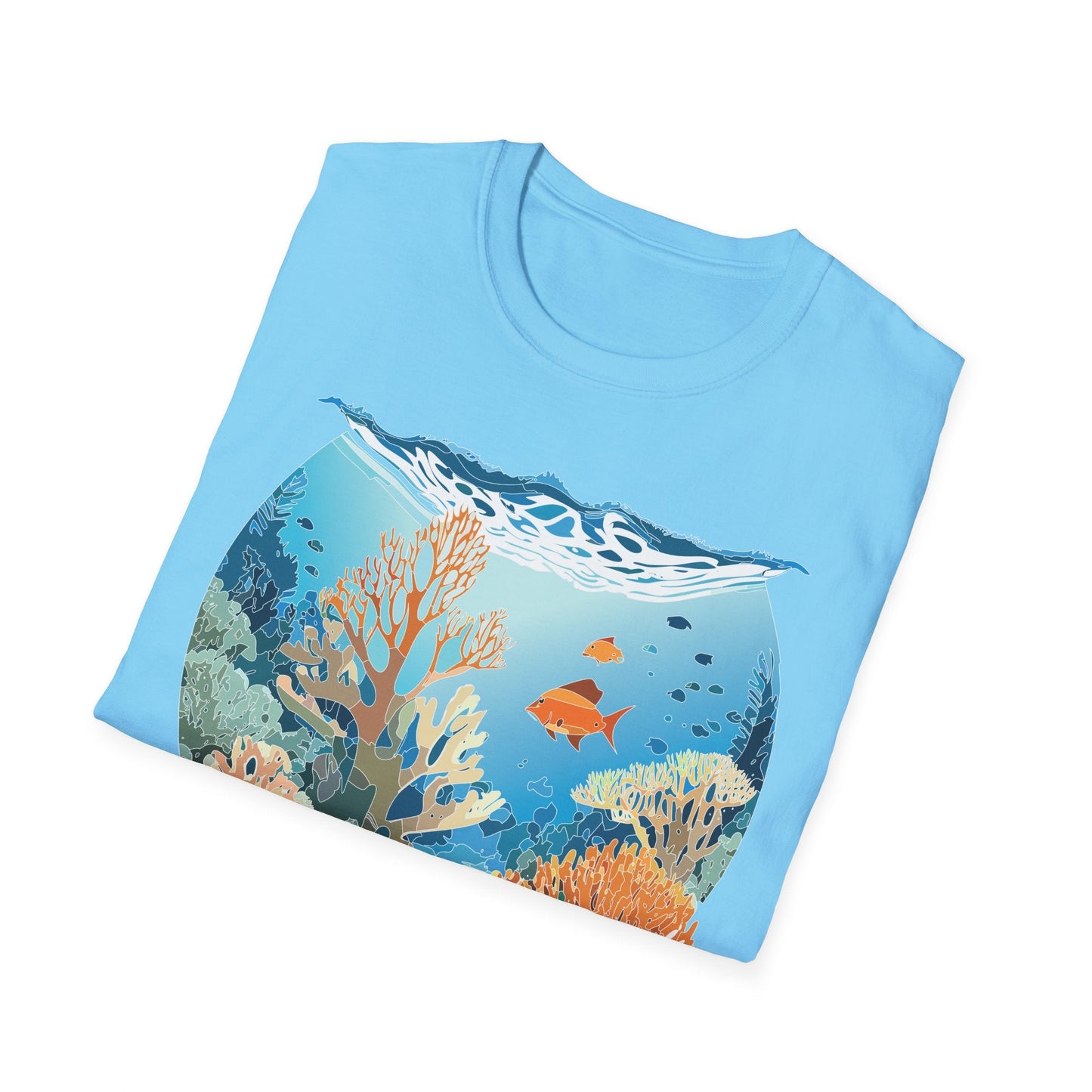 Ocean Tee Shirt Unisex Gildan Softstyle Cotton Tee Shirt 64000 Lightweight Breathable Comfort