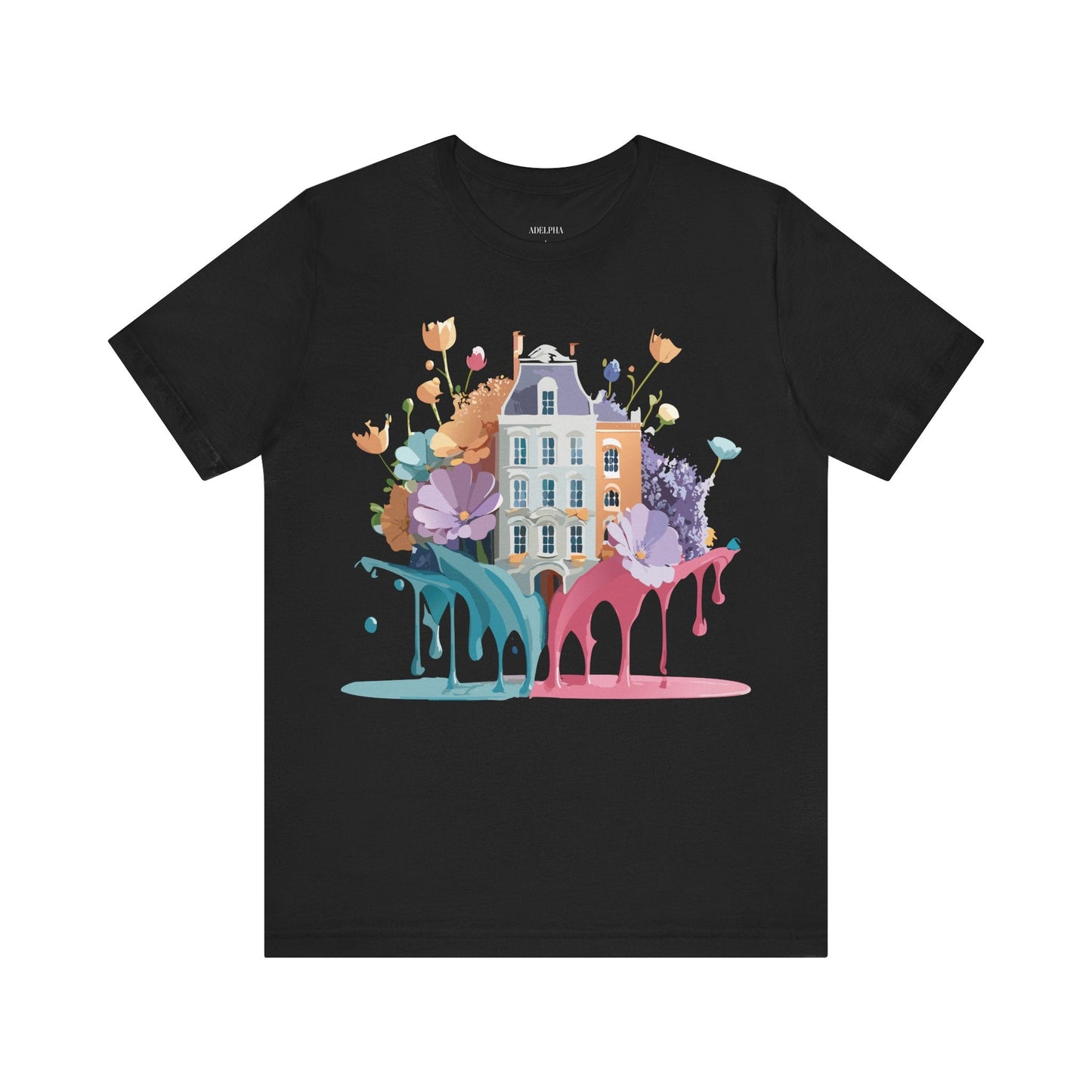 Adelpha Vintage Amsterdam Graphic Tee For Everyday Casual Wear Unisex Short Sleeve Shirt