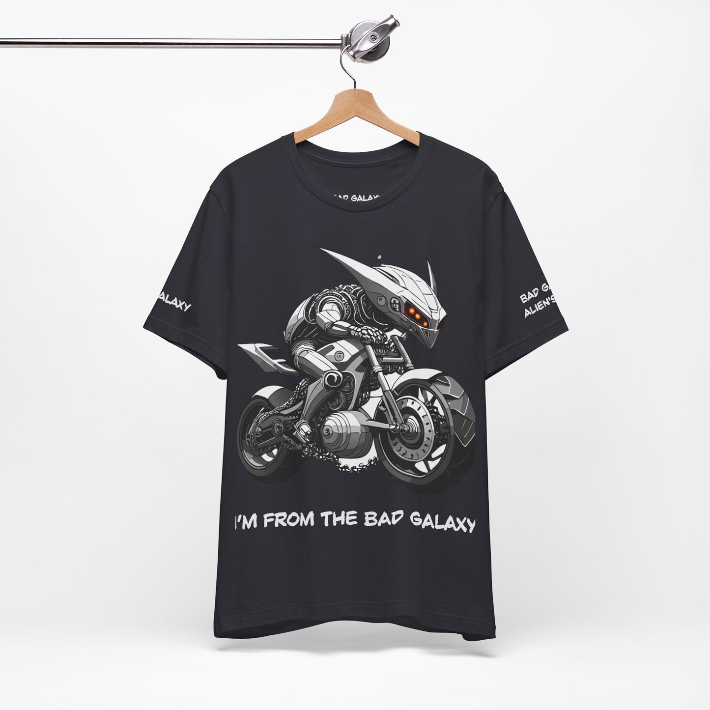 Tee Shirt With Alien From Bad Galaxy Made To Order 100 Percent Cotton Eco Friendly Print