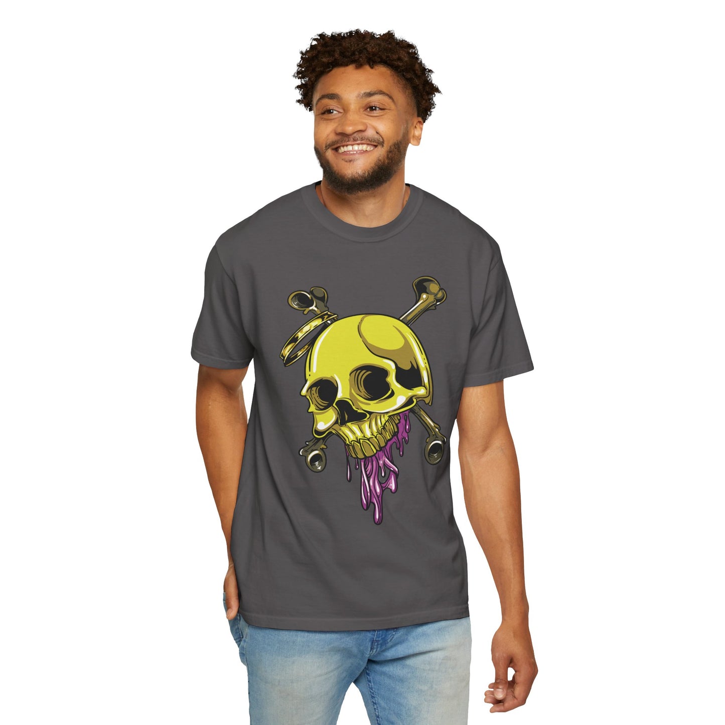 Unisex Cotton Tee Shirt with Skull