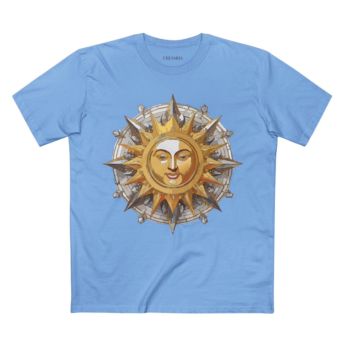 Gold Sun Graphic Unisex 100 Cotton T-Shirt with Golden Art Design 12