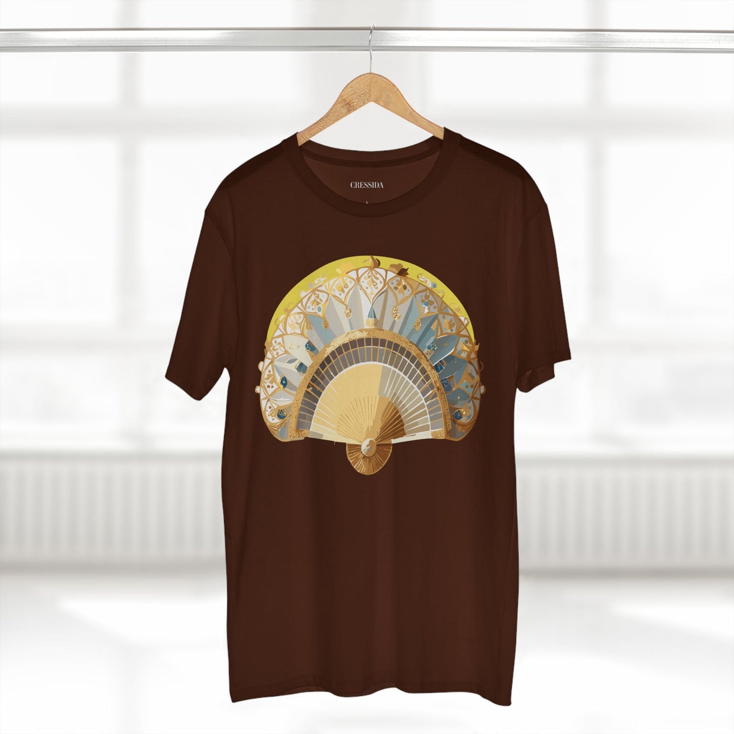 Antique Fan Graphic Design T-Shirt Unisex 100 Cotton Floral Carnival Artwork Tee 19