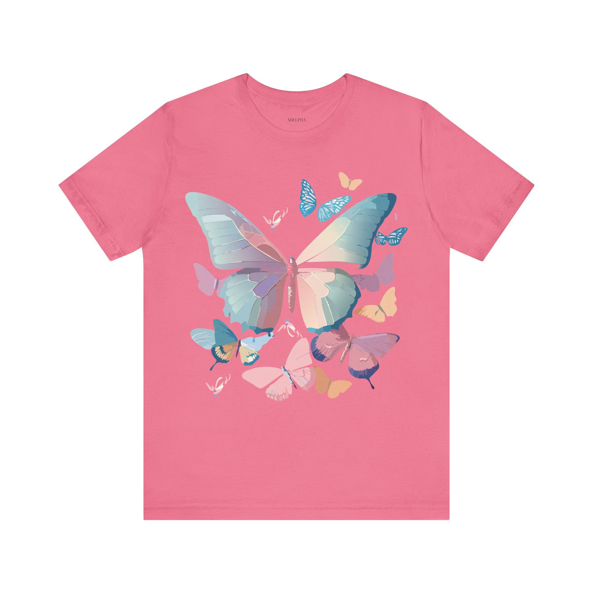 Butterfly Graphic Unisex Cotton Bella+Canvas Tee with Art Design n16