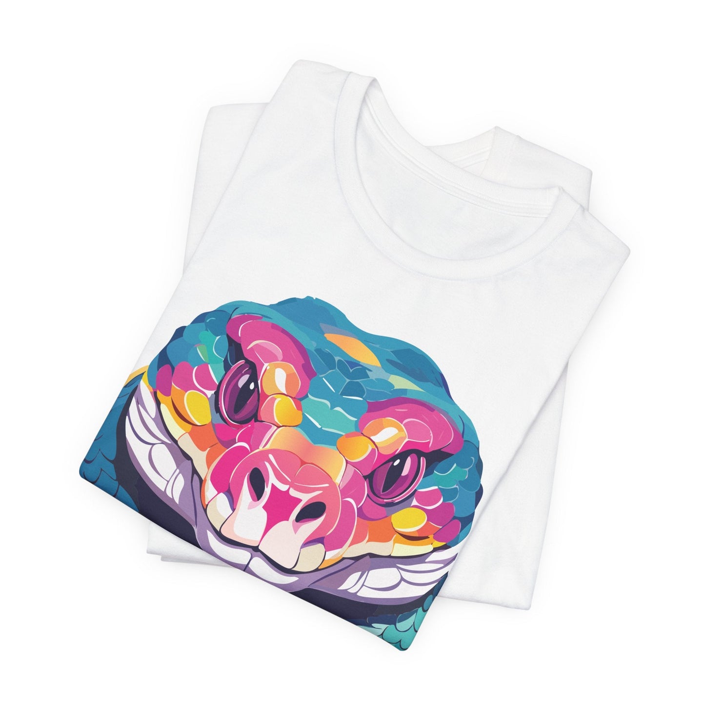 Unisex Animal Tee Shirt With Art Design, Wild Animals Short Sleeve Graphic Tee For Everyday Wear