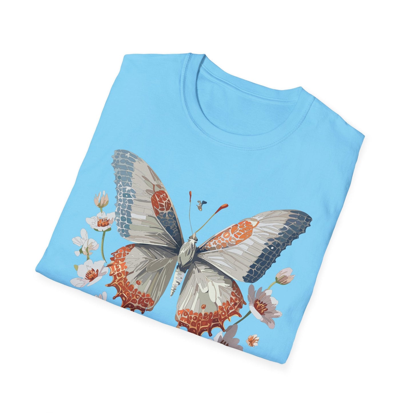Butterfly Shirt Unisex Short Sleeve Cotton Tee Monarch Design For Men Women Comfort