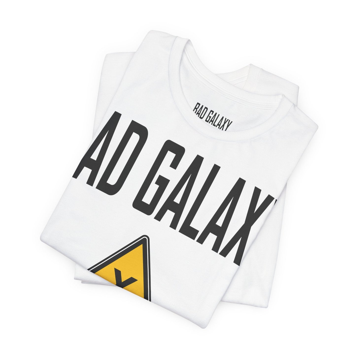 Tee Shirt With Red Stamp From Bad Galaxy Eco Friendly 100 Percent Cotton Printed In USA