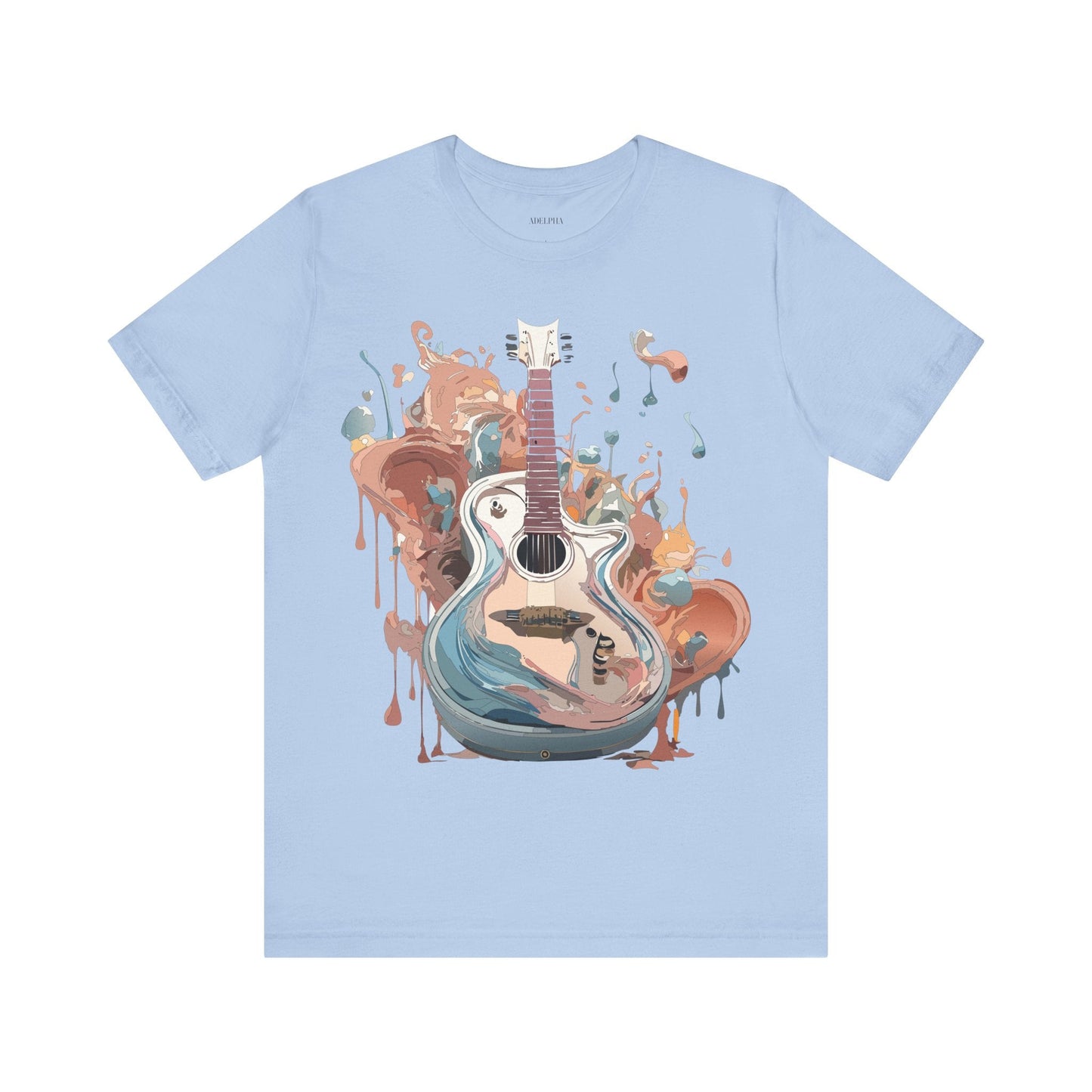 Music Graphic Unisex 100 Cotton Vintage Art with Musical Elements Tee 56