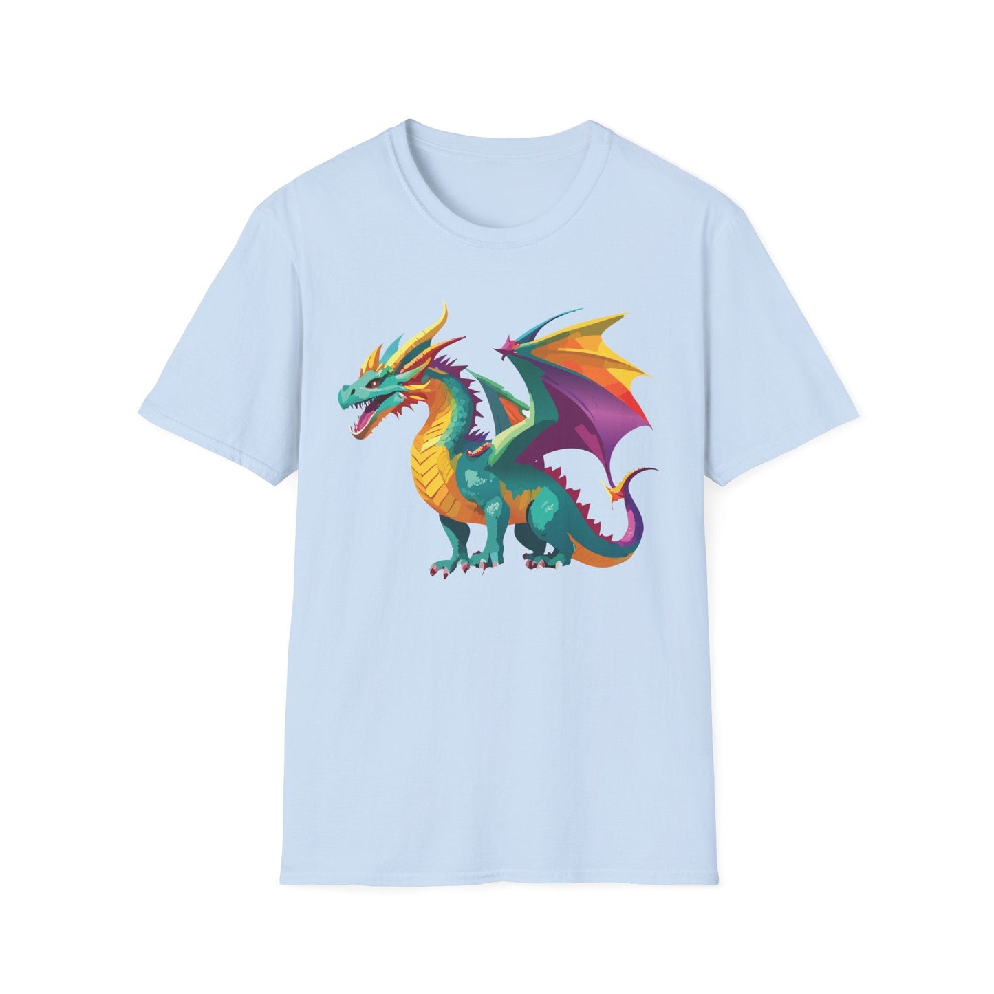 Dragon T Shirt Unisex Short Sleeve Art Design Gildan Softstyle Cotton Tee For Animal Lovers