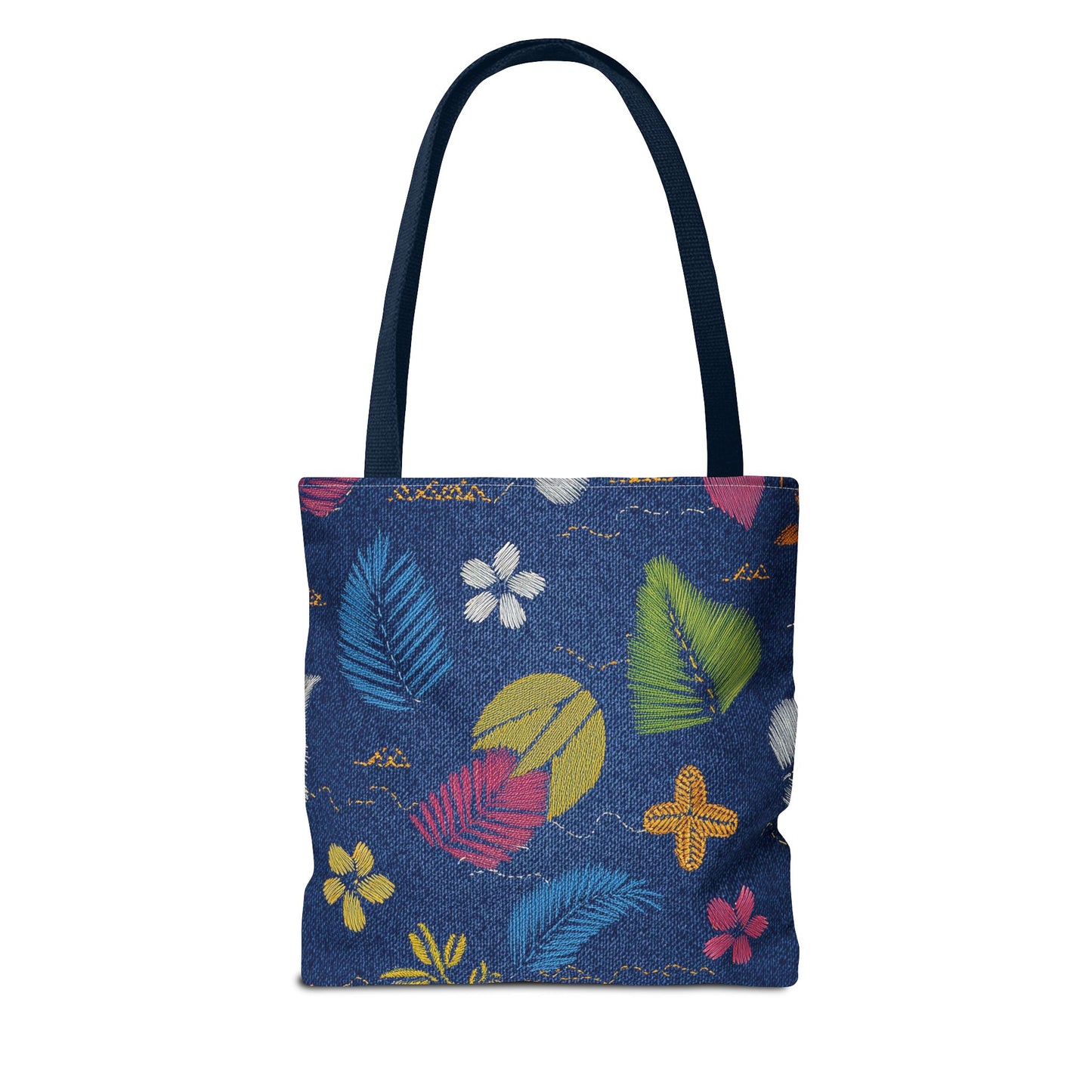Denim Fabric Imitation Print Unisex Canvas Bag Poly Spun 3 Sizes Tote Bag 182-10
