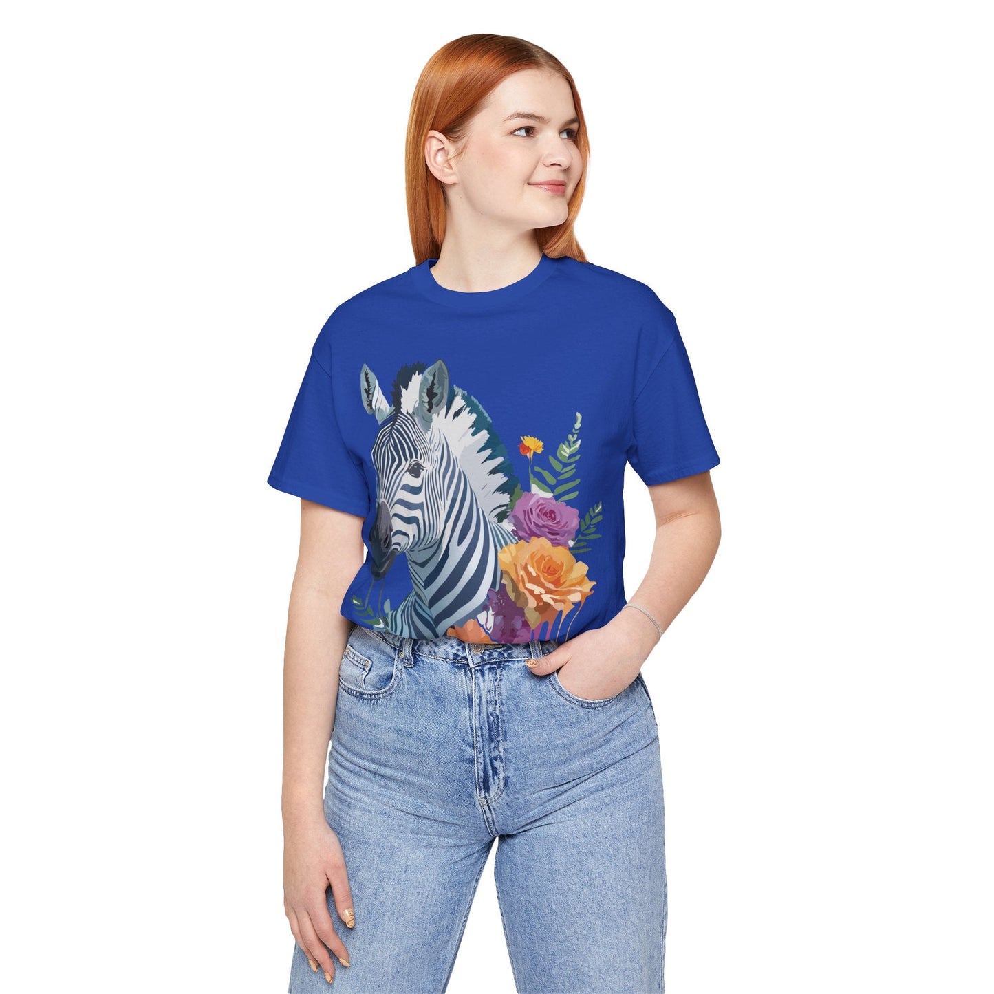 Zebra Graphic Unisex 100 Cotton Vintage Animal Art T-Shirt 4