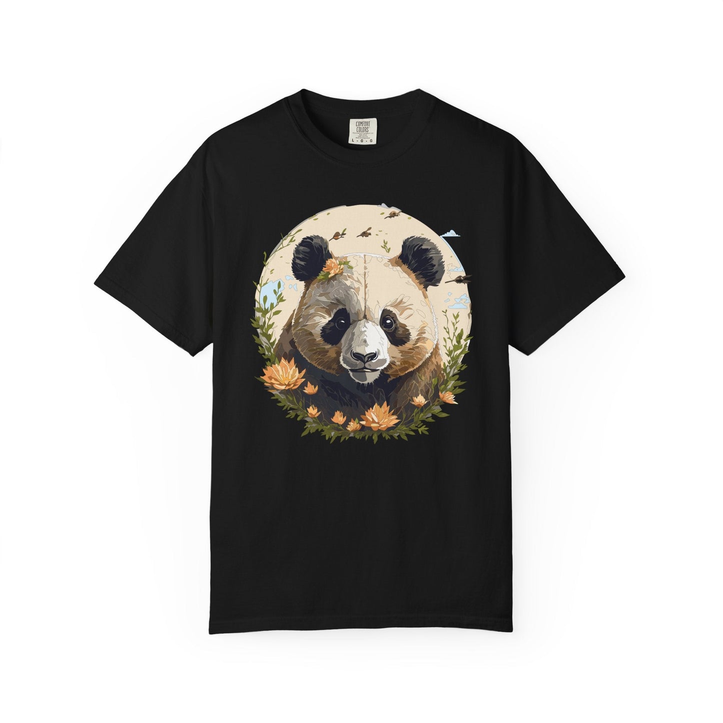 Panda Portrait Graphic T-Shirt Unisex Cotton Floral Animal Art Tee p9