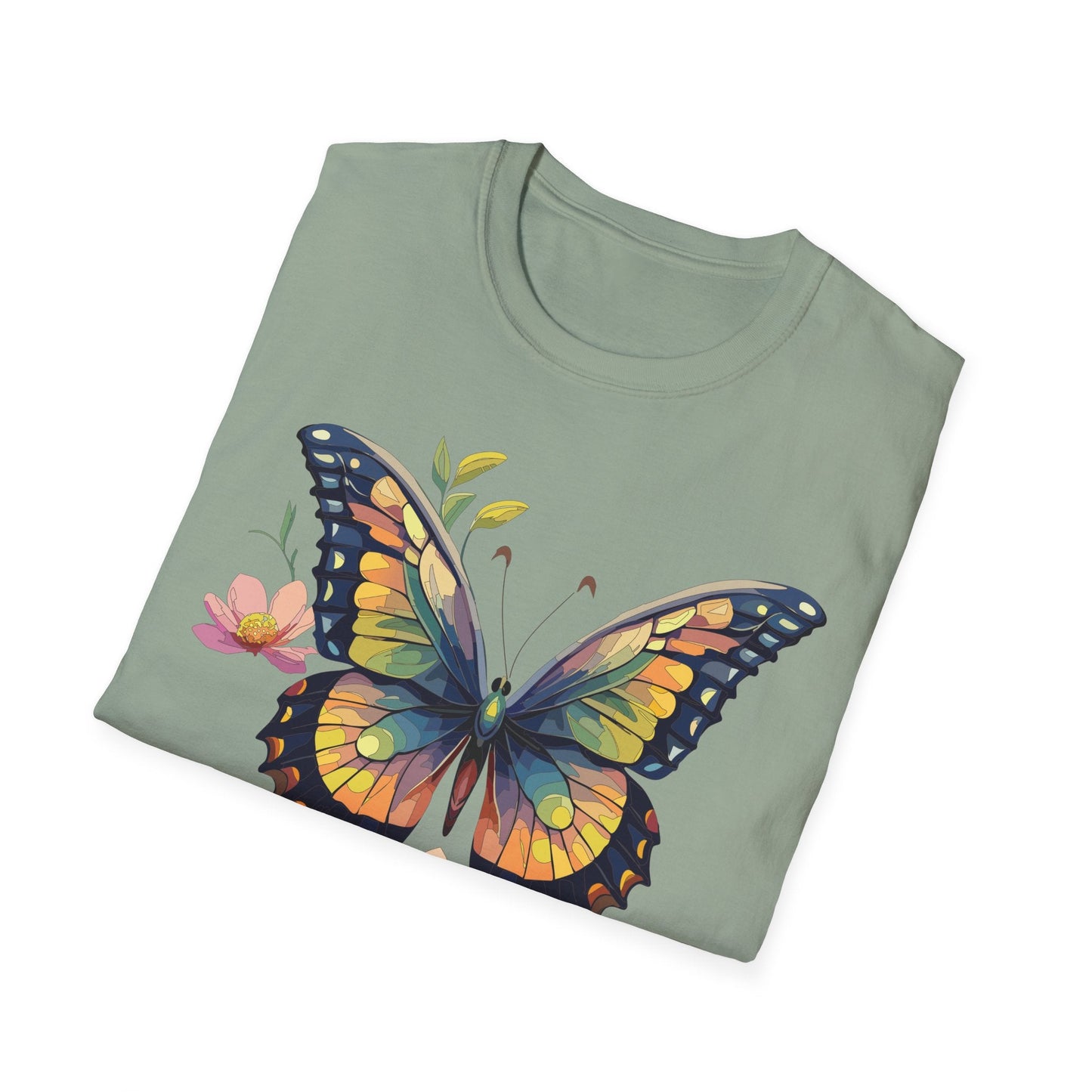 Butterfly Shirt Unisex Monarch Butterfly T Shirt Softstyle Cotton Tee One Hundred Percent Ring Spun