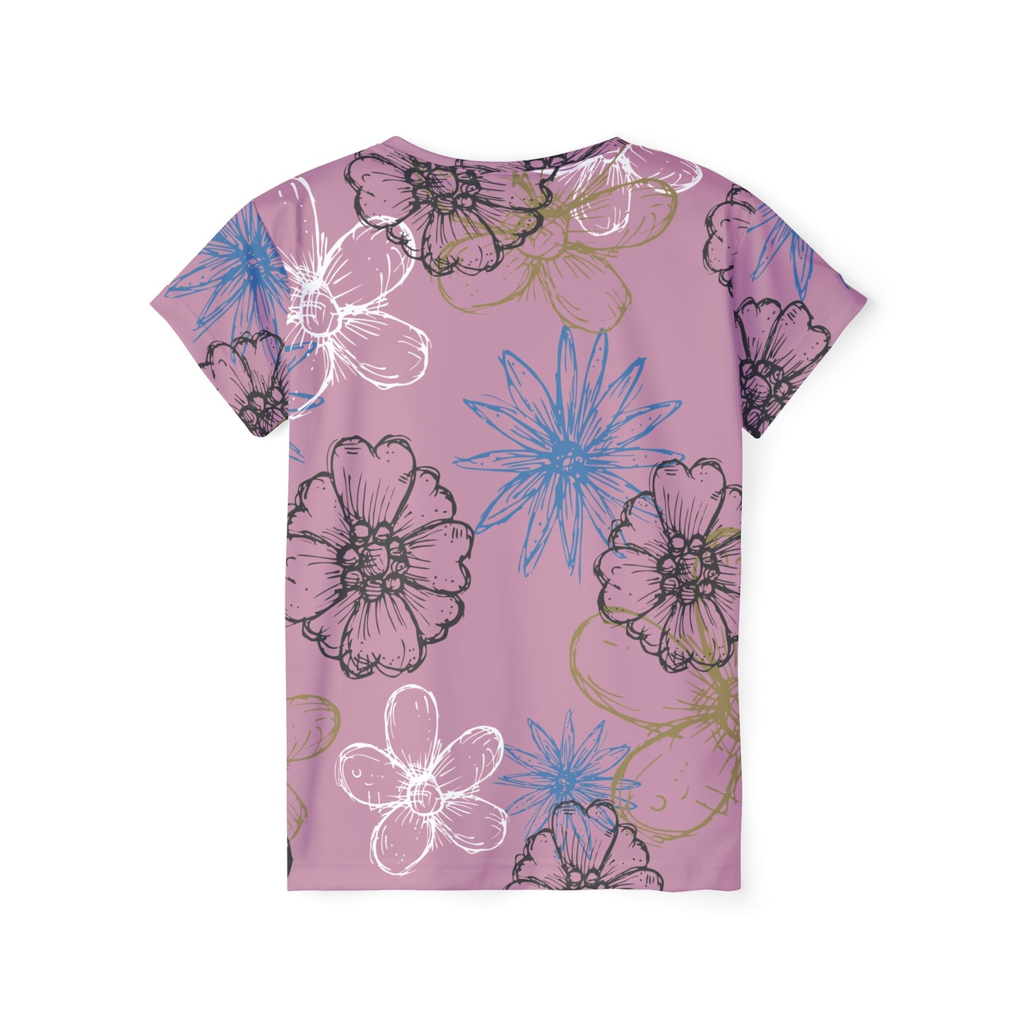 Poly Jersey Tee Shirt with floral prints