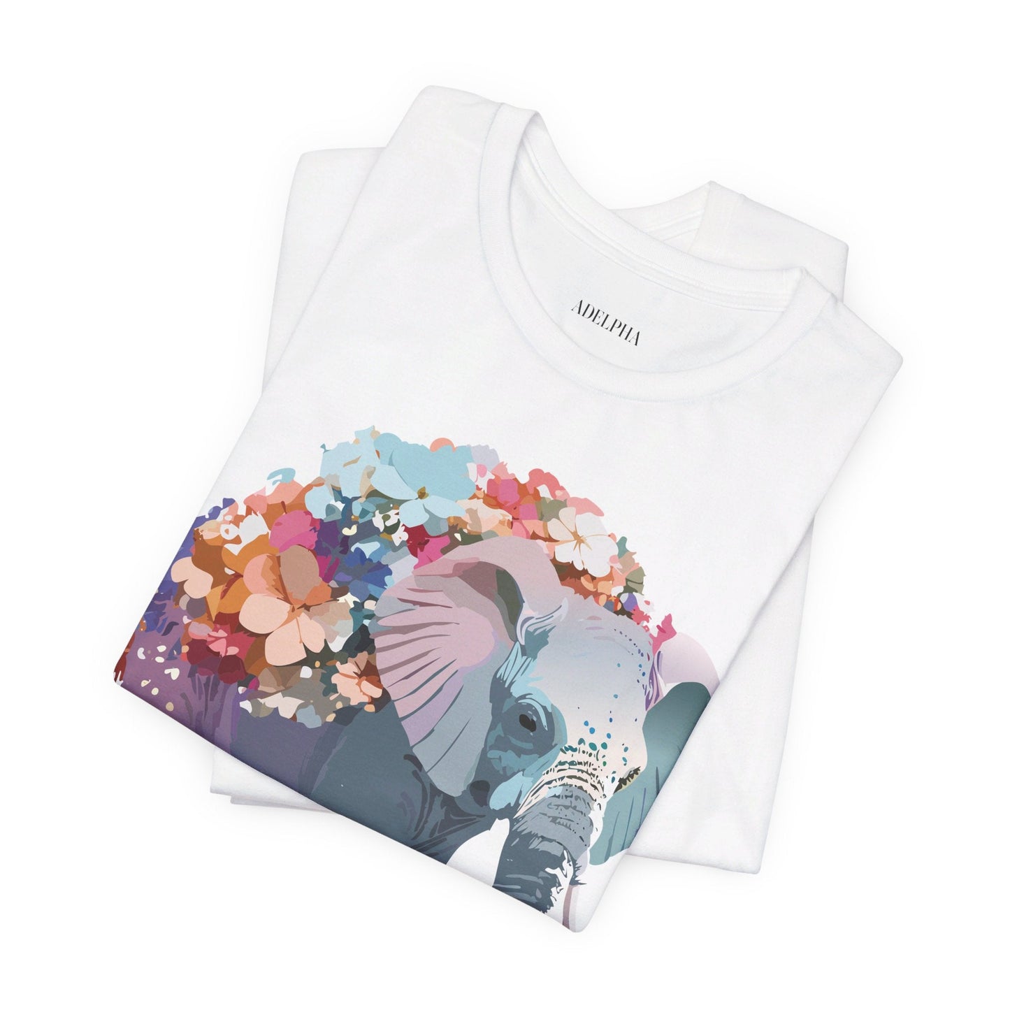 Adelpha Elephant Graphic Tee Unisex Short Sleeve Vintage Inspired Art Design Collection