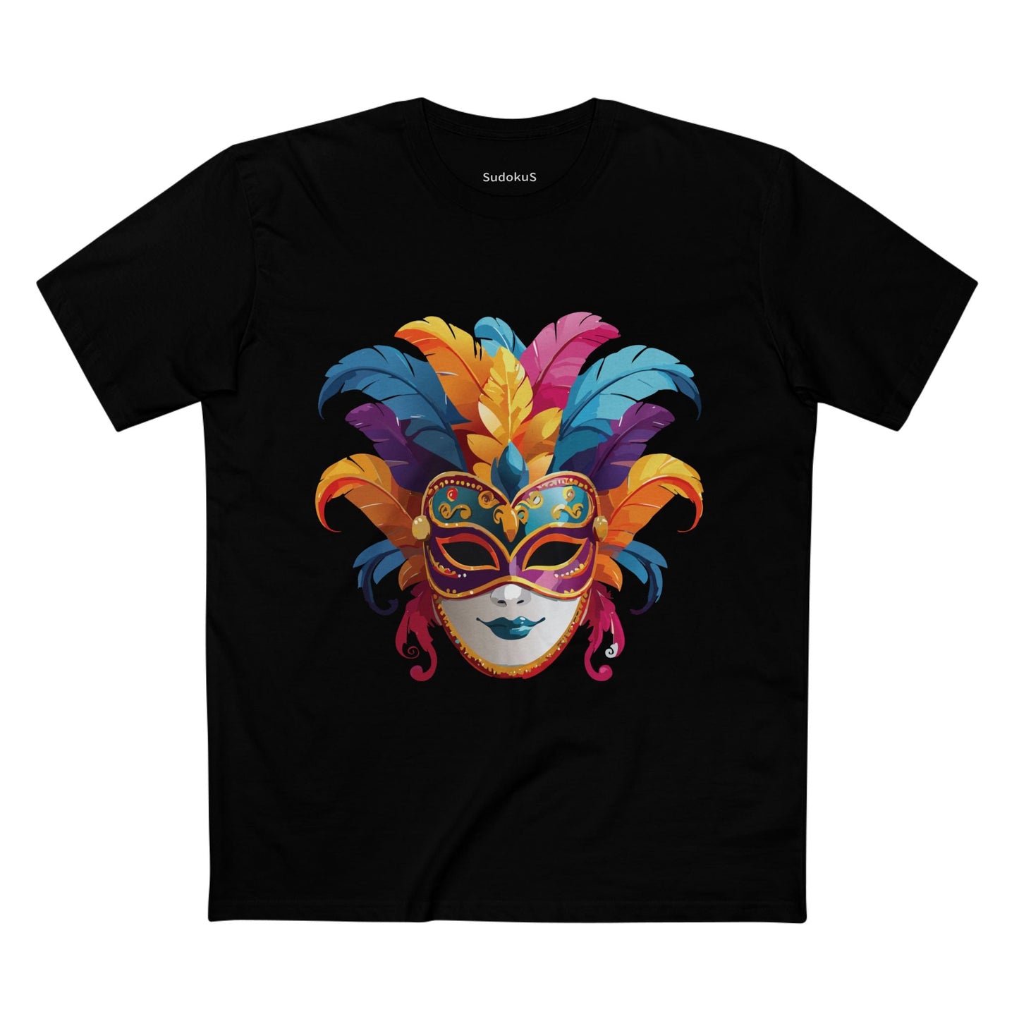 Mask Graphic Unisex 100 Cotton Staple Tee 13