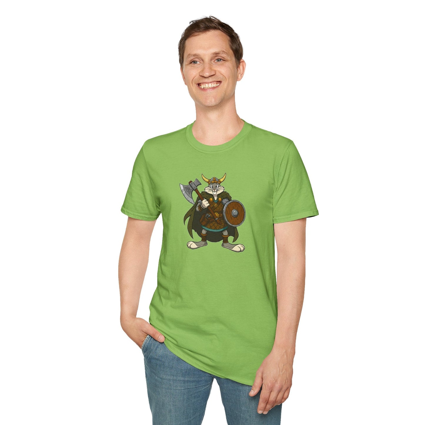 Cartoon Bunny Graphic Unisex Cotton Animal Animation Artwork Design Tee 6