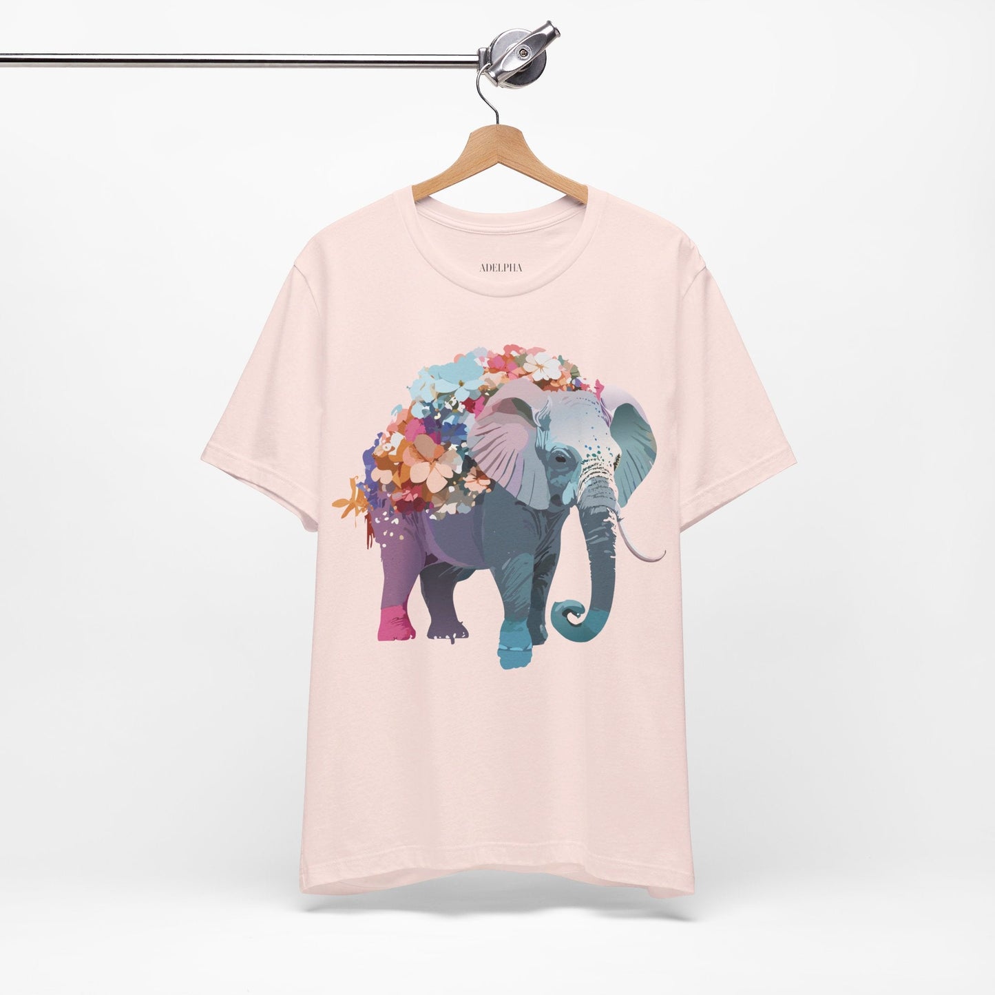 Adelpha Elephant Graphic Tee Unisex Short Sleeve Vintage Inspired Art Design Collection
