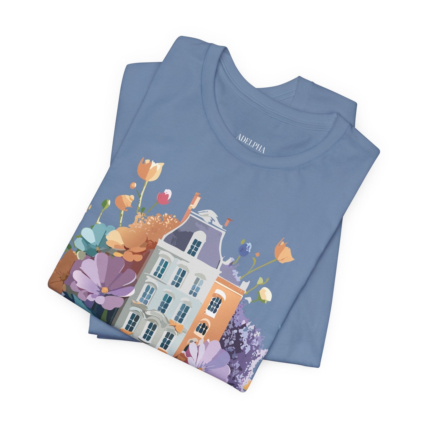 Adelpha Vintage Amsterdam Graphic Tee For Everyday Casual Wear Unisex Short Sleeve Shirt