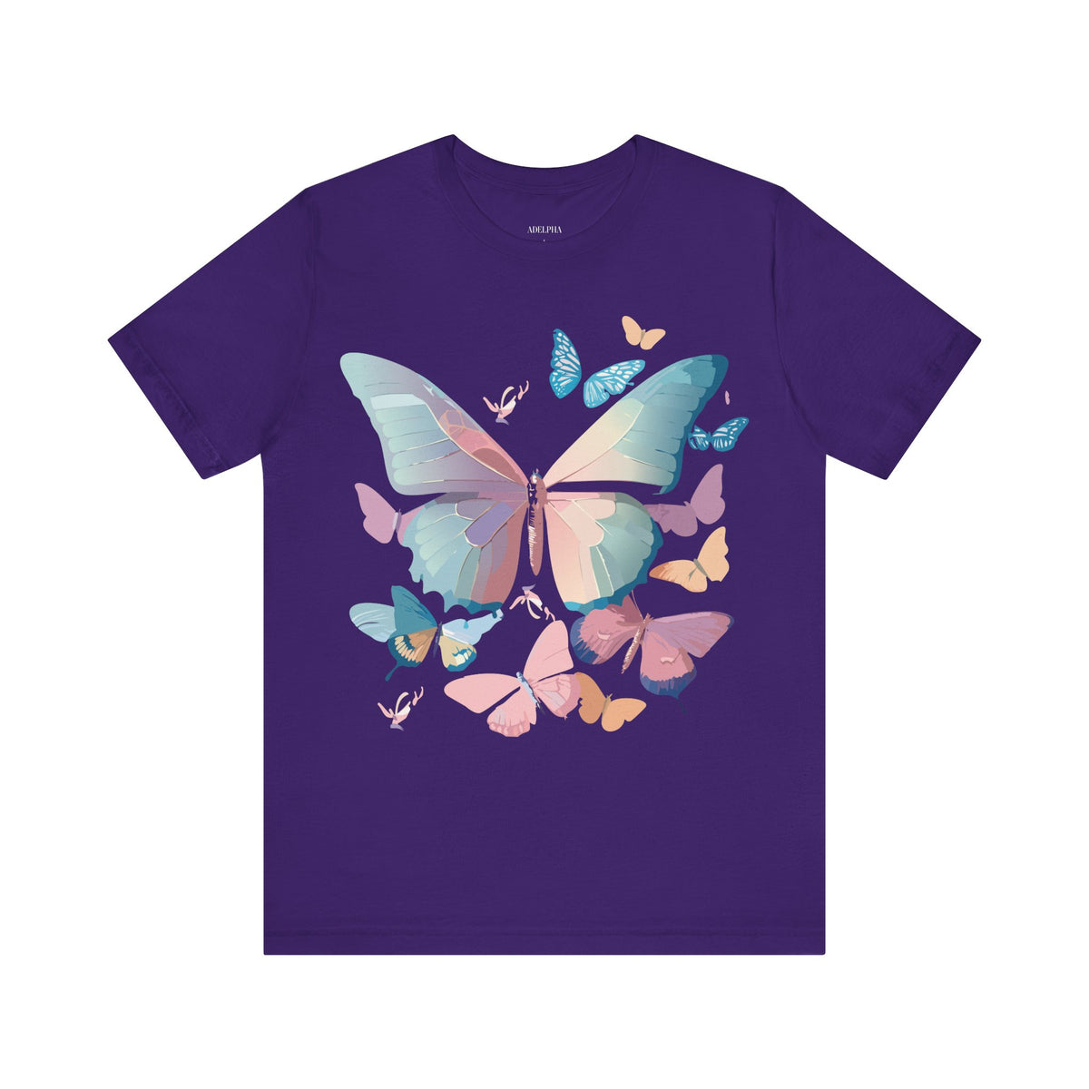 Butterfly Graphic Unisex Cotton Bella+Canvas Tee with Art Design n59