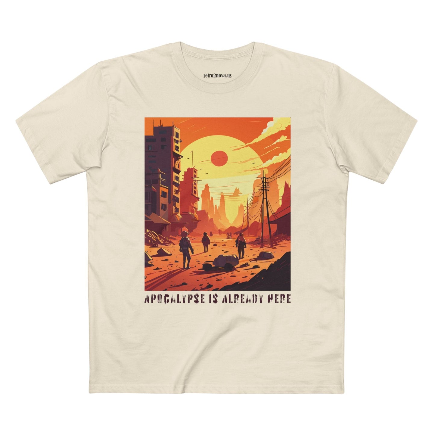 Cataclysm Doomsday Unisex Premium Cotton Tee With Original Art Design From Retro2Nova Collection
