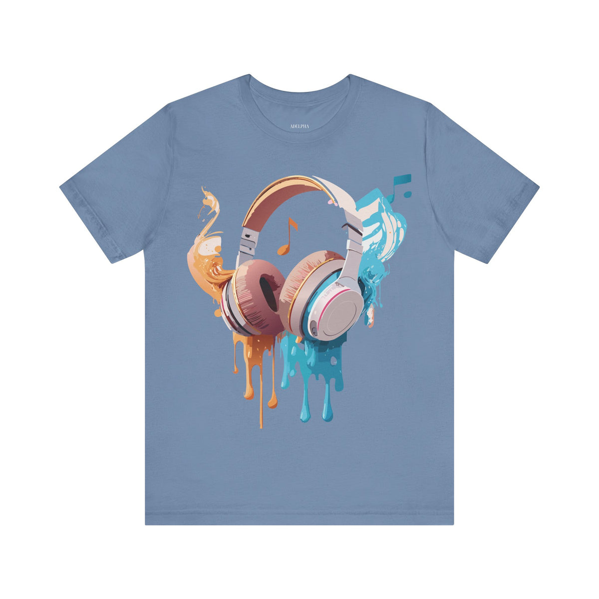 Music Graphic Unisex Cotton Bella+Canvas Tee with Art Design m95