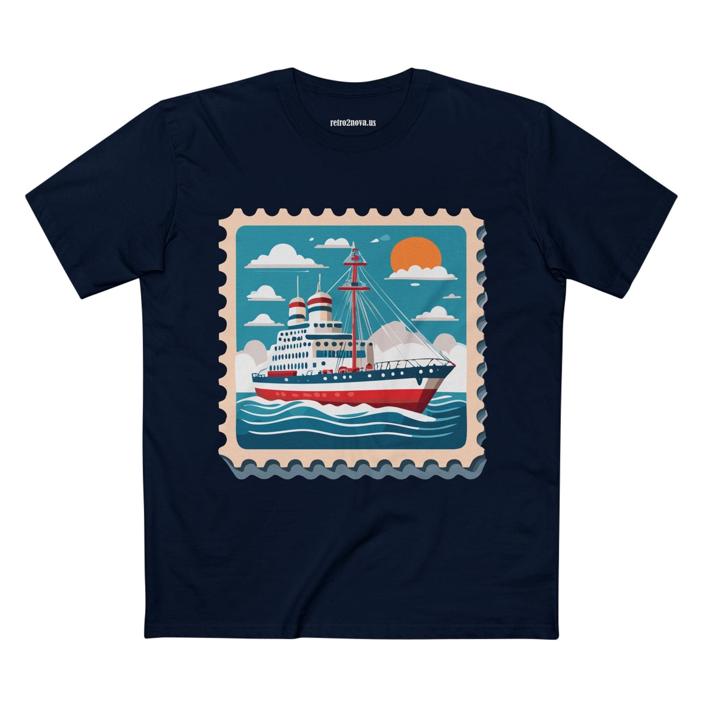 Stamp Shirt Postage Stamp Tee Unisex Premium Cotton Art Design From Retro2Nova Collection PS47