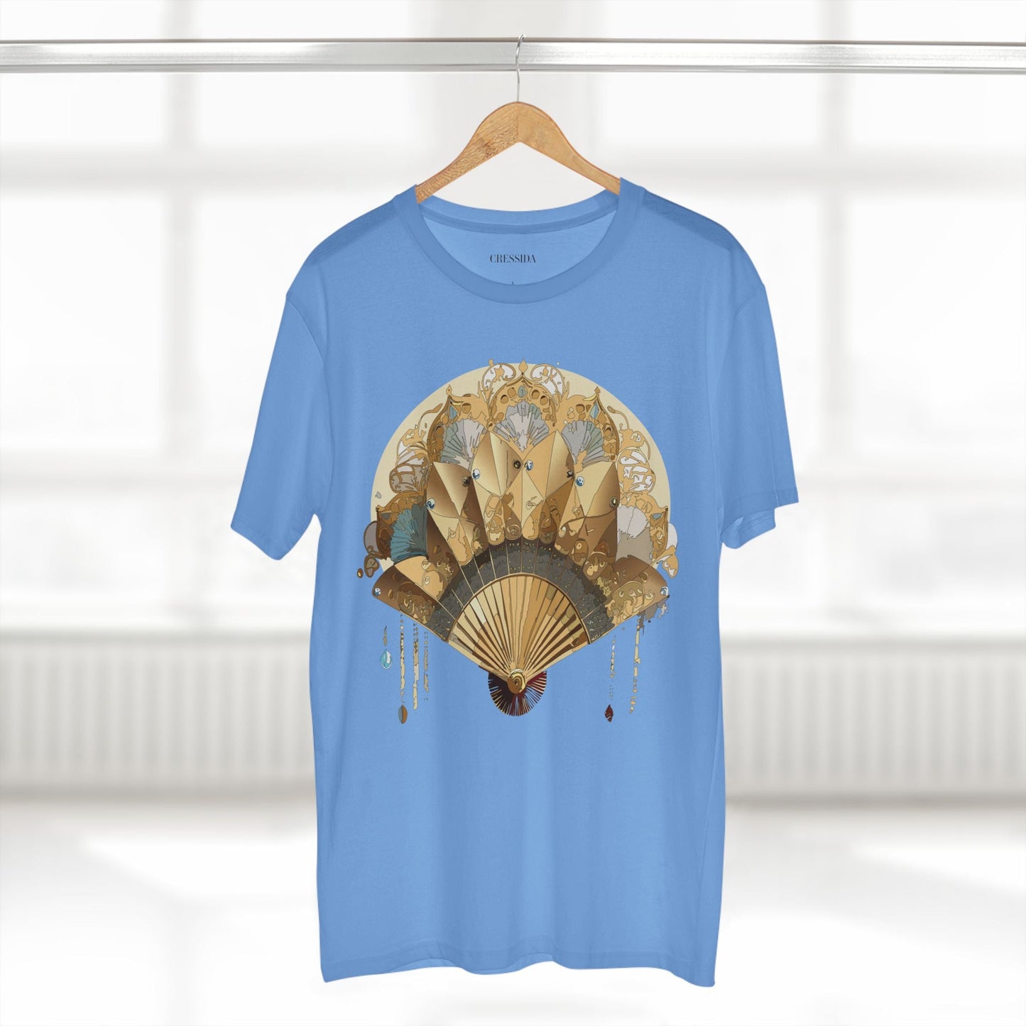 Antique Fan Graphic Design T-Shirt Unisex 100 Cotton Floral Carnival Artwork Tee 20