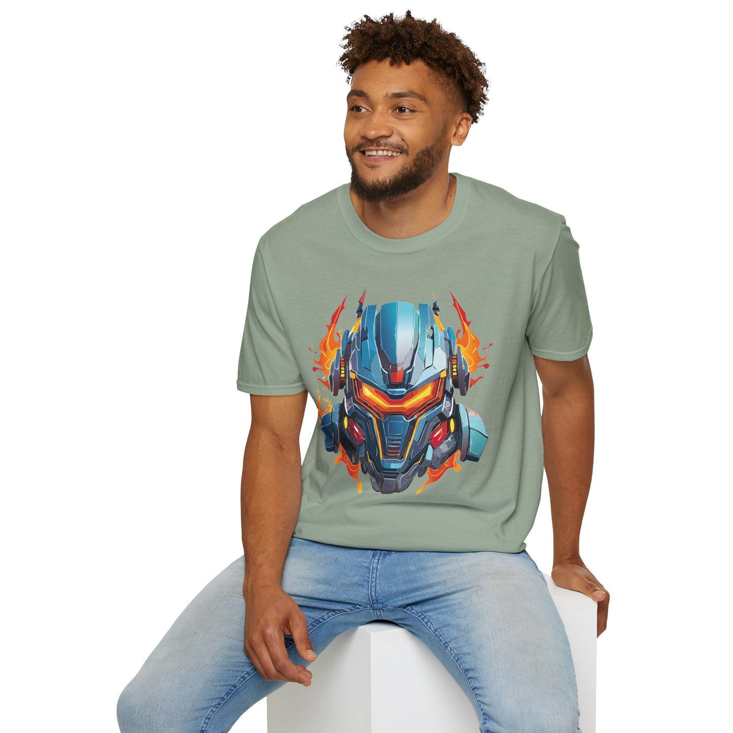 Cyborg Tee Unisex Robot Terminator Shirt Softstyle Gildan 64000 Short Sleeve Art Design