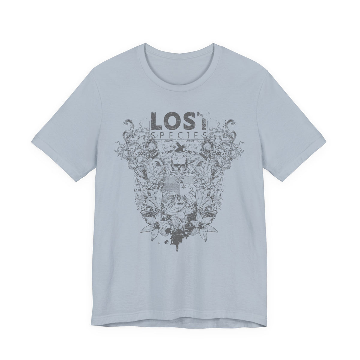 Lost Species Tee Floral Wildlife Illustration Rock Band T-Shirt A-7