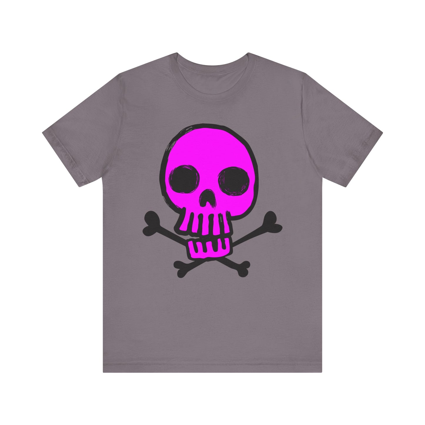 Pink Skull Graphic Design Tee, Skull Shirt, Vintage Tees, Art Design T-Shirt, Vintage Graphic Tee, Art Shirts with Skulls