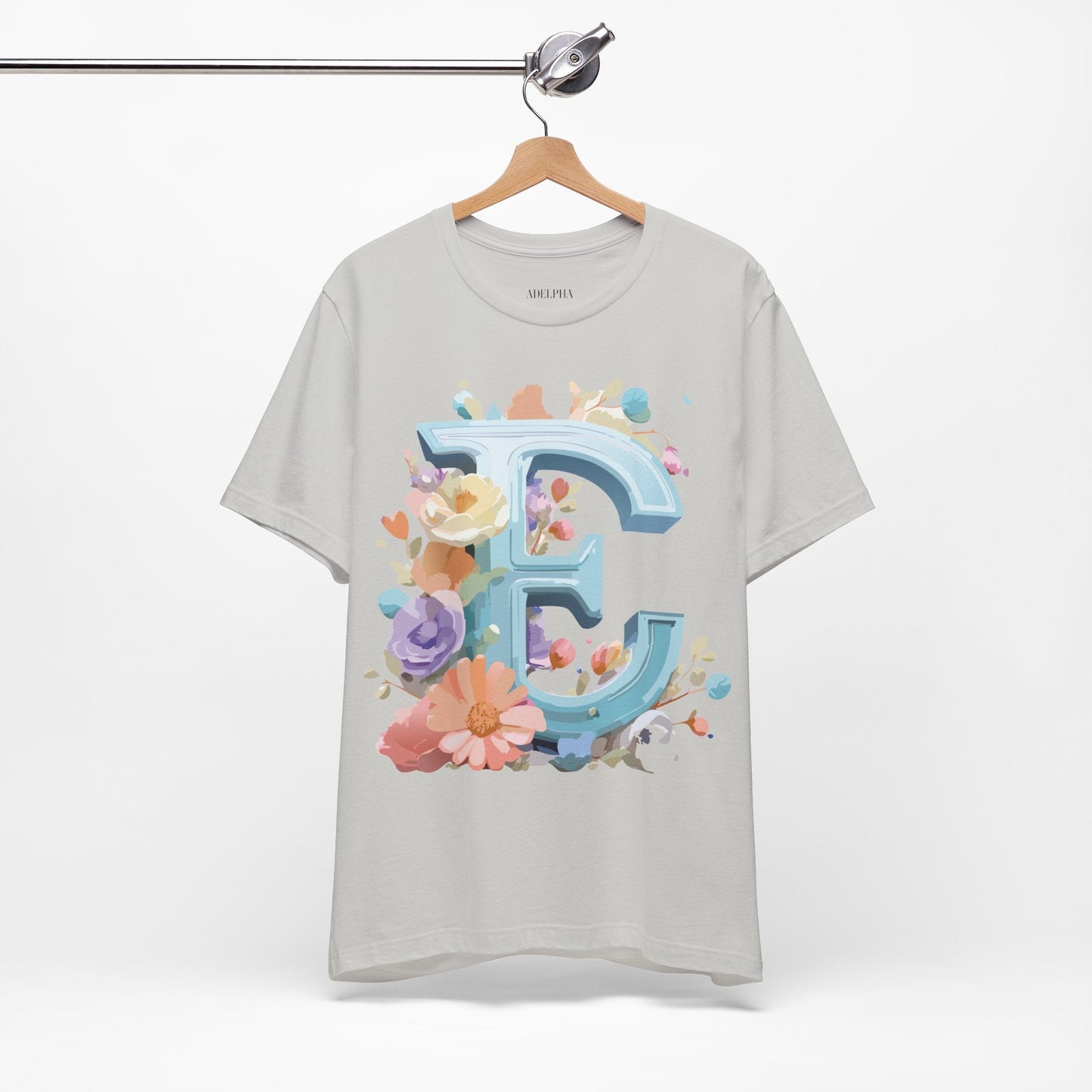 Unisex Letter E  Graphic Tee Featuring Vintage Inspired Artwork Collection
