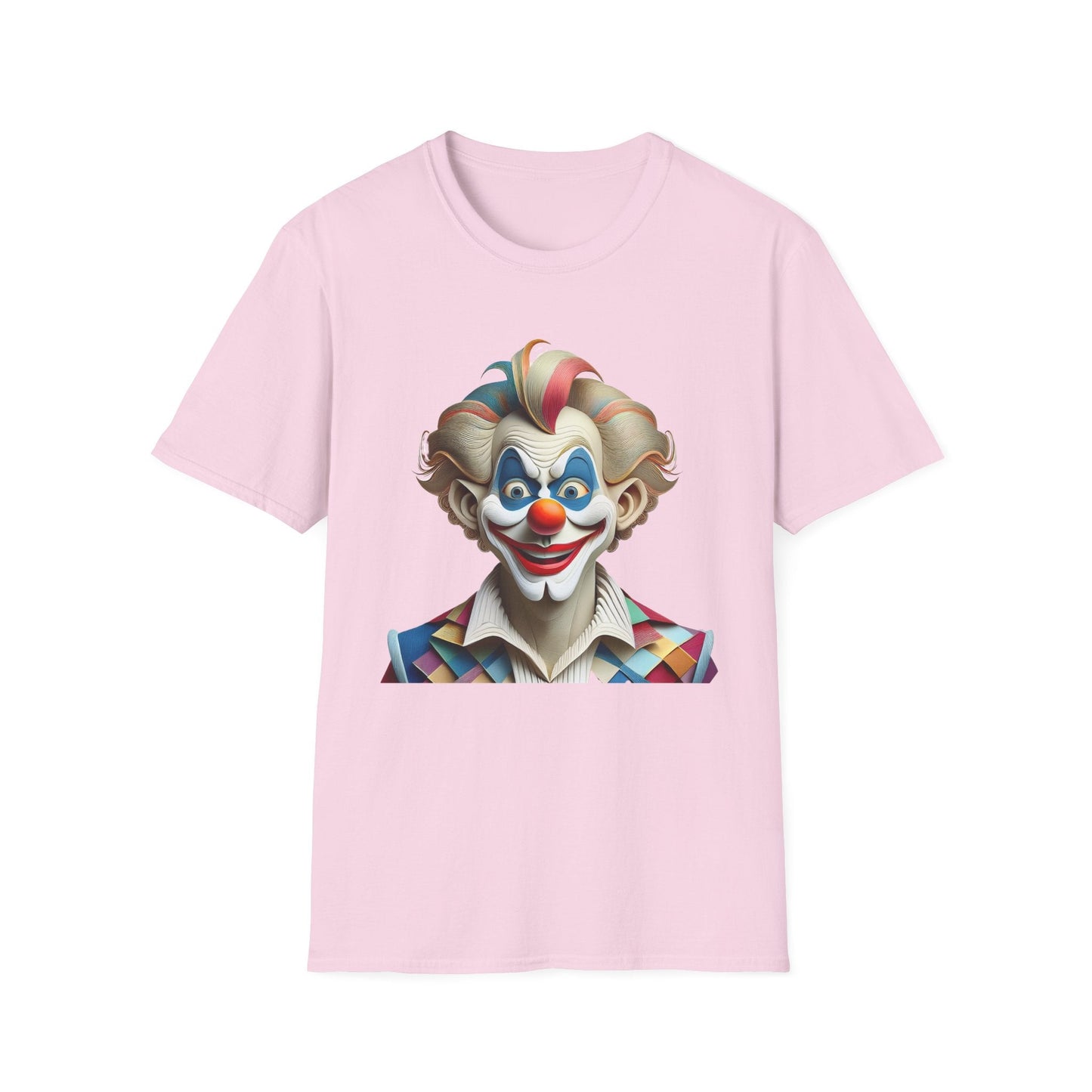 Unisex Clown Shirt Funny Man Circus Tee Softstyle Gildan 64000 Short Sleeve Everyday Comfort