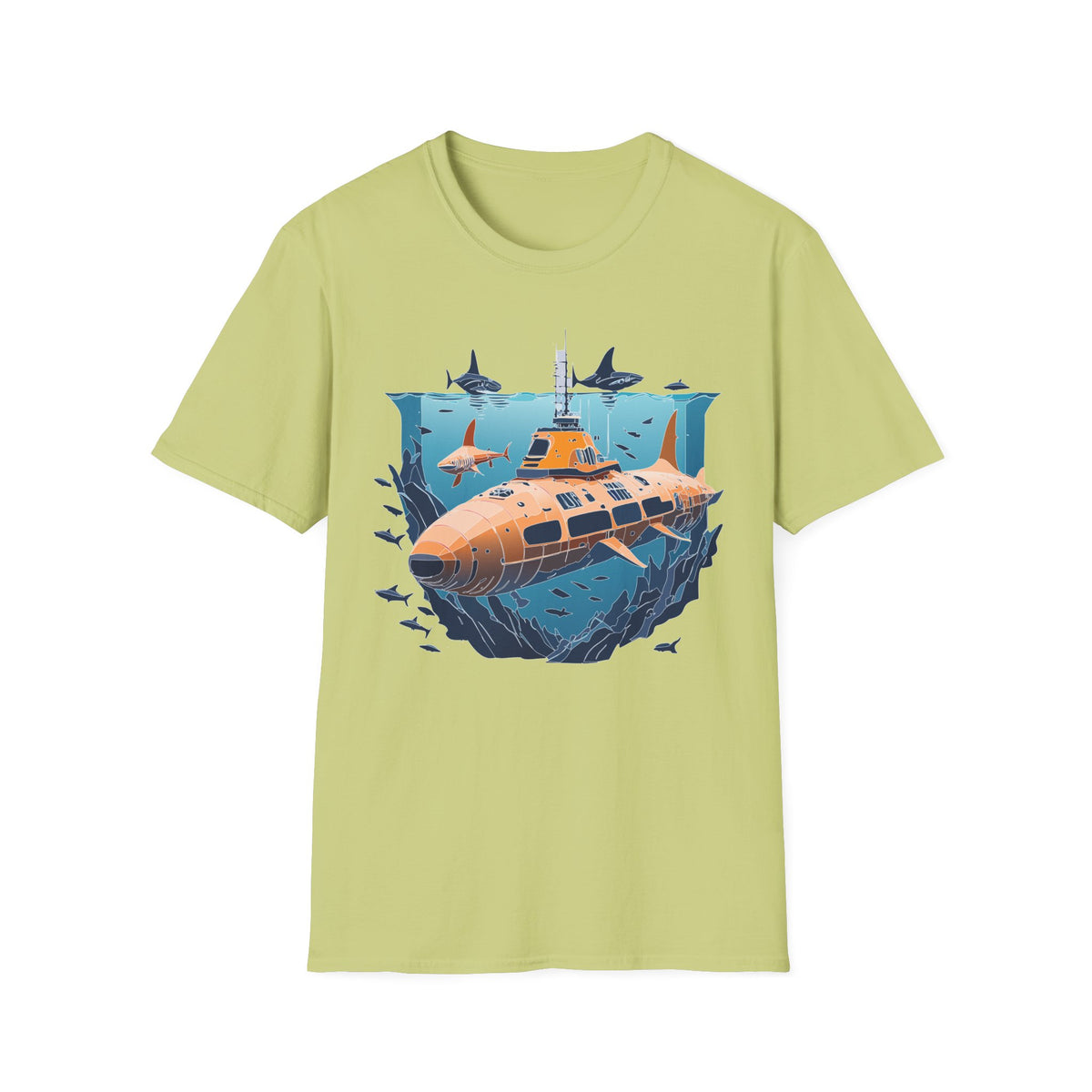 Ocean U boat Graphic Tee Gildan Unisex 100 Cotton Tee Shirt h42