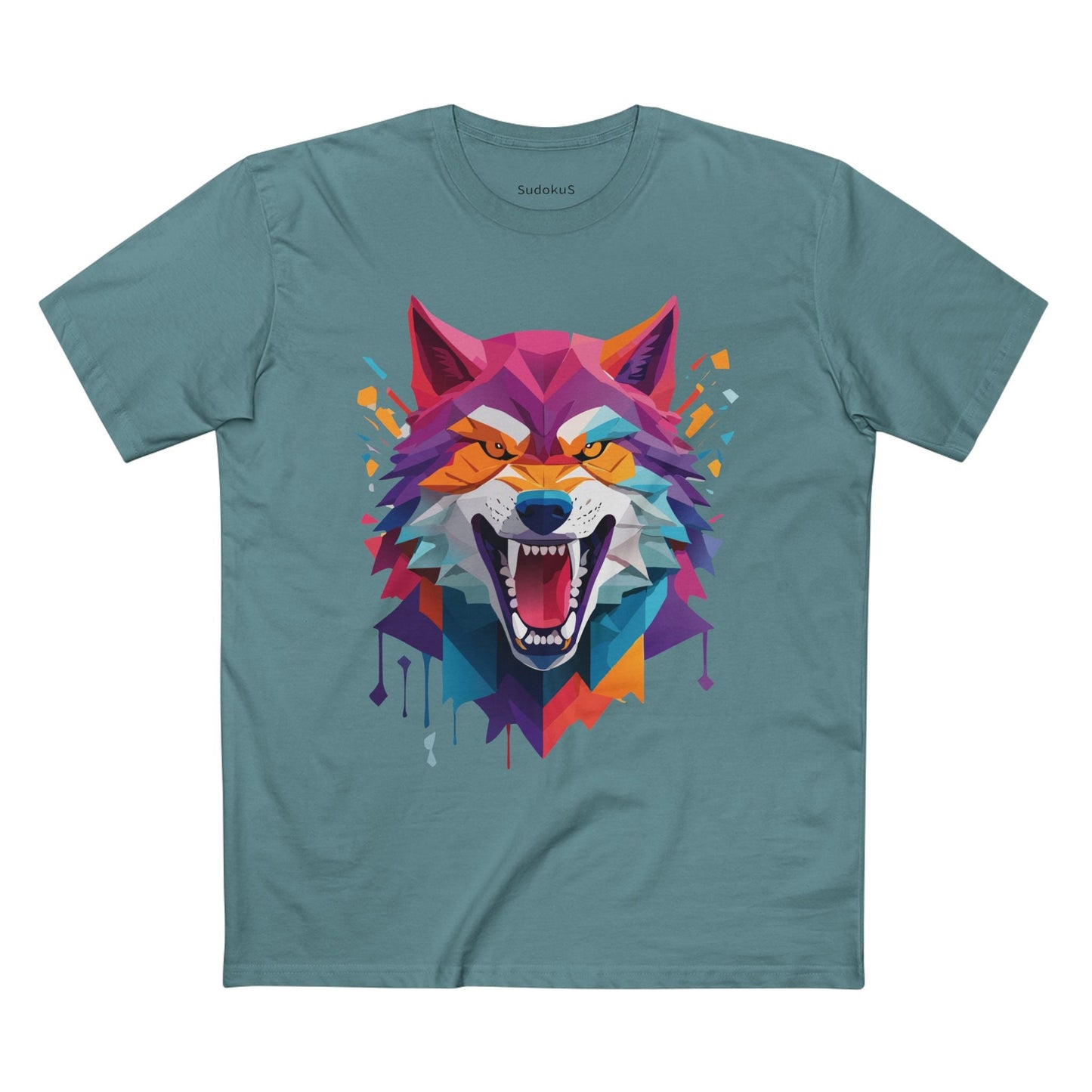 Wolf Graphic Unisex 100 Cotton Staple Tee with Animal Design Artwork 17