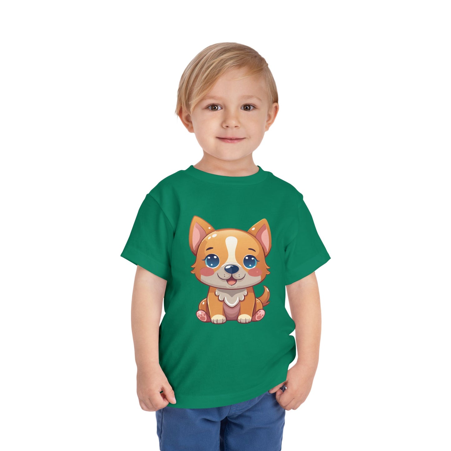 Bonita camiseta de manga corta para niños pequeños con diseño de cachorro: regalo adorable para amantes de las mascotas (2 a 5 años)