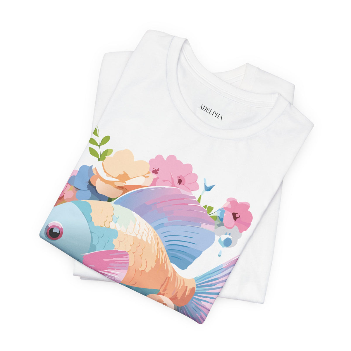 Fish Graphic Design Tee Bella+Canvas Unisex 100 Cotton Tee Shirt a106