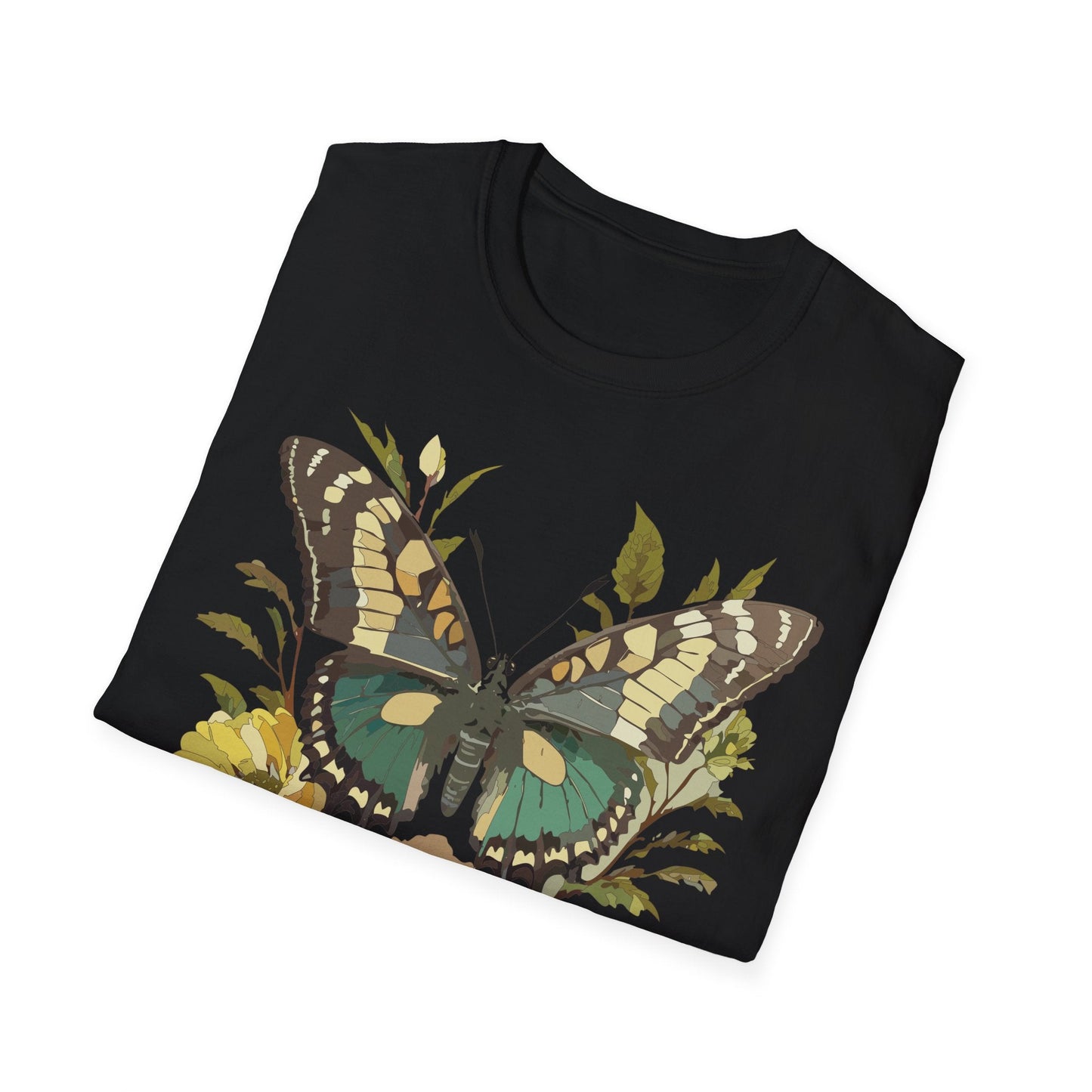 Butterfly Shirt Unisex Monarch Butterfly Tee Gildan Softstyle 64000 100 Percent Ring Spun Cotton