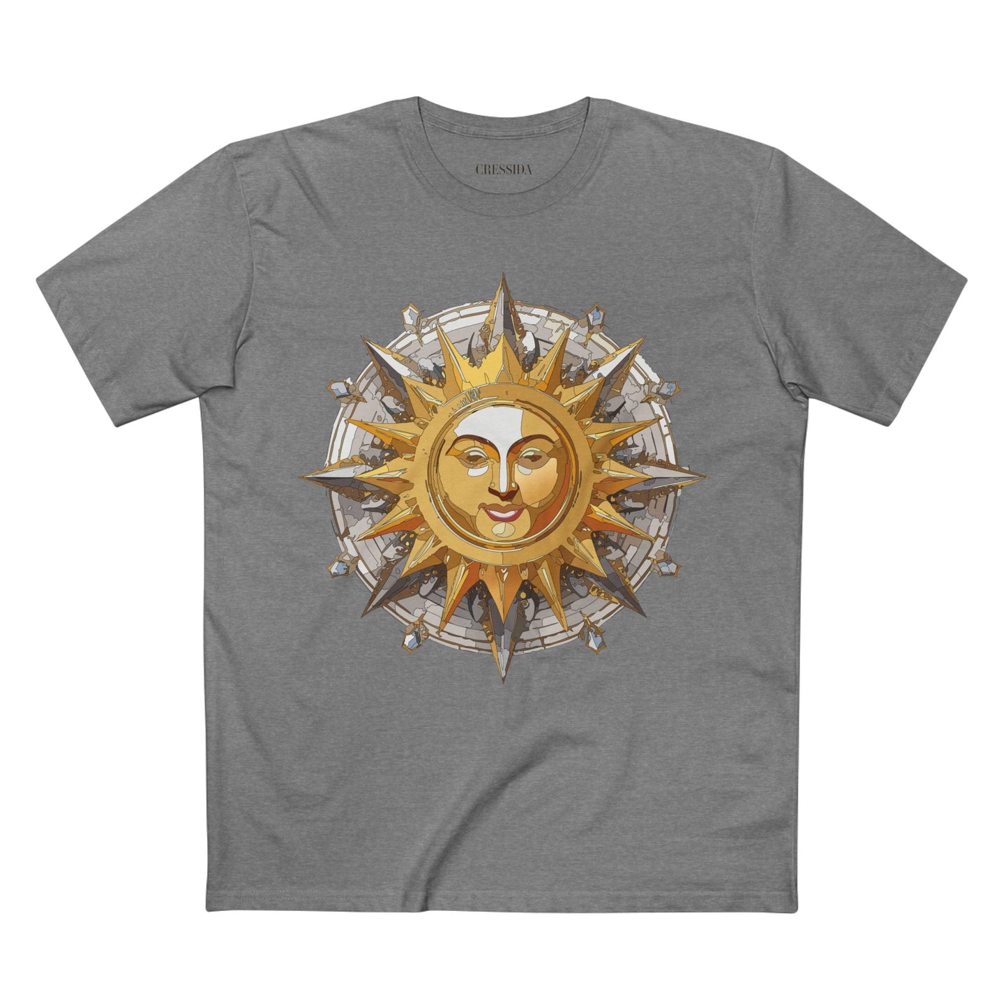 Gold Sun Graphic Unisex 100 Cotton T-Shirt with Golden Art Design 12