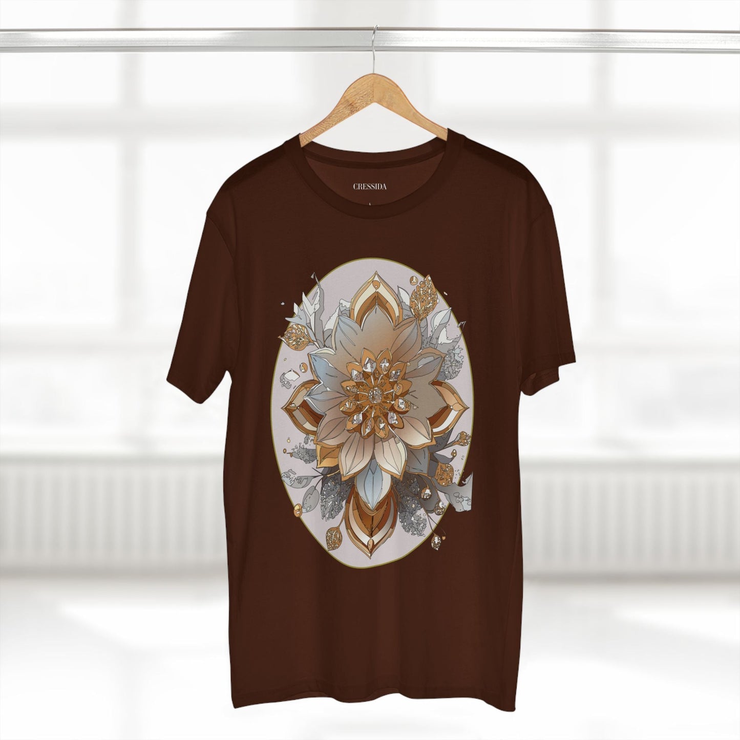 Floral Graphic T-Shirt Unisex 100 Cotton Art Design with Antique Flowers Tee 25