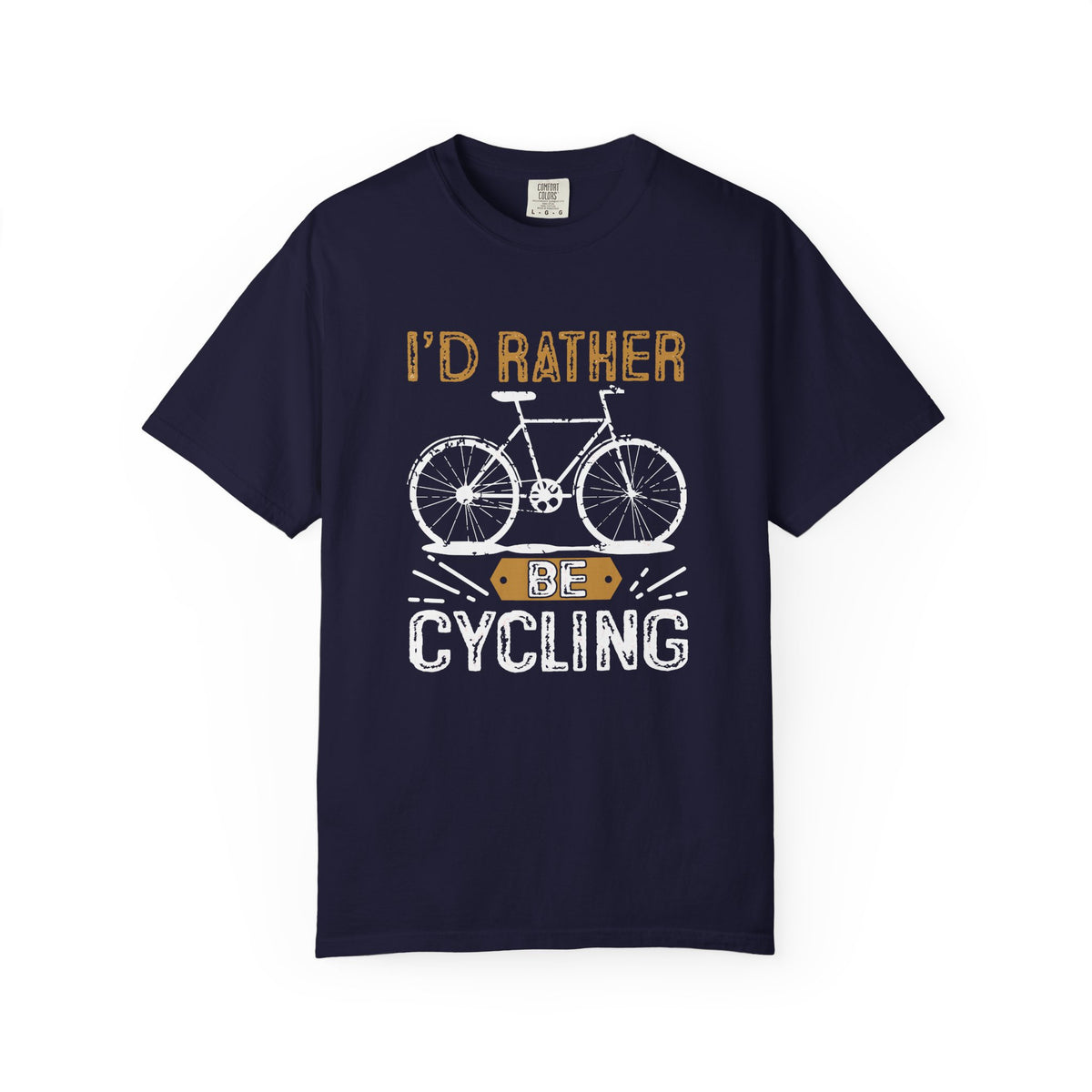 Id Rather Be Cycling Bicycle Graphic Unisex Comfort Colors Garment-Dyed Heavyweight 100 Cotton Art Design T-Shirt w58