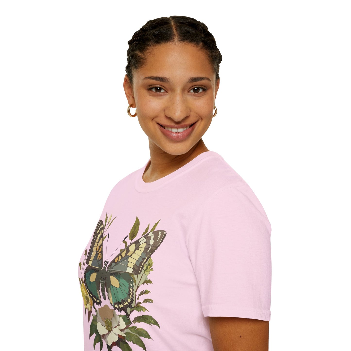 Butterfly Shirt Unisex Monarch Butterfly Tee Gildan Softstyle 64000 100 Percent Ring Spun Cotton