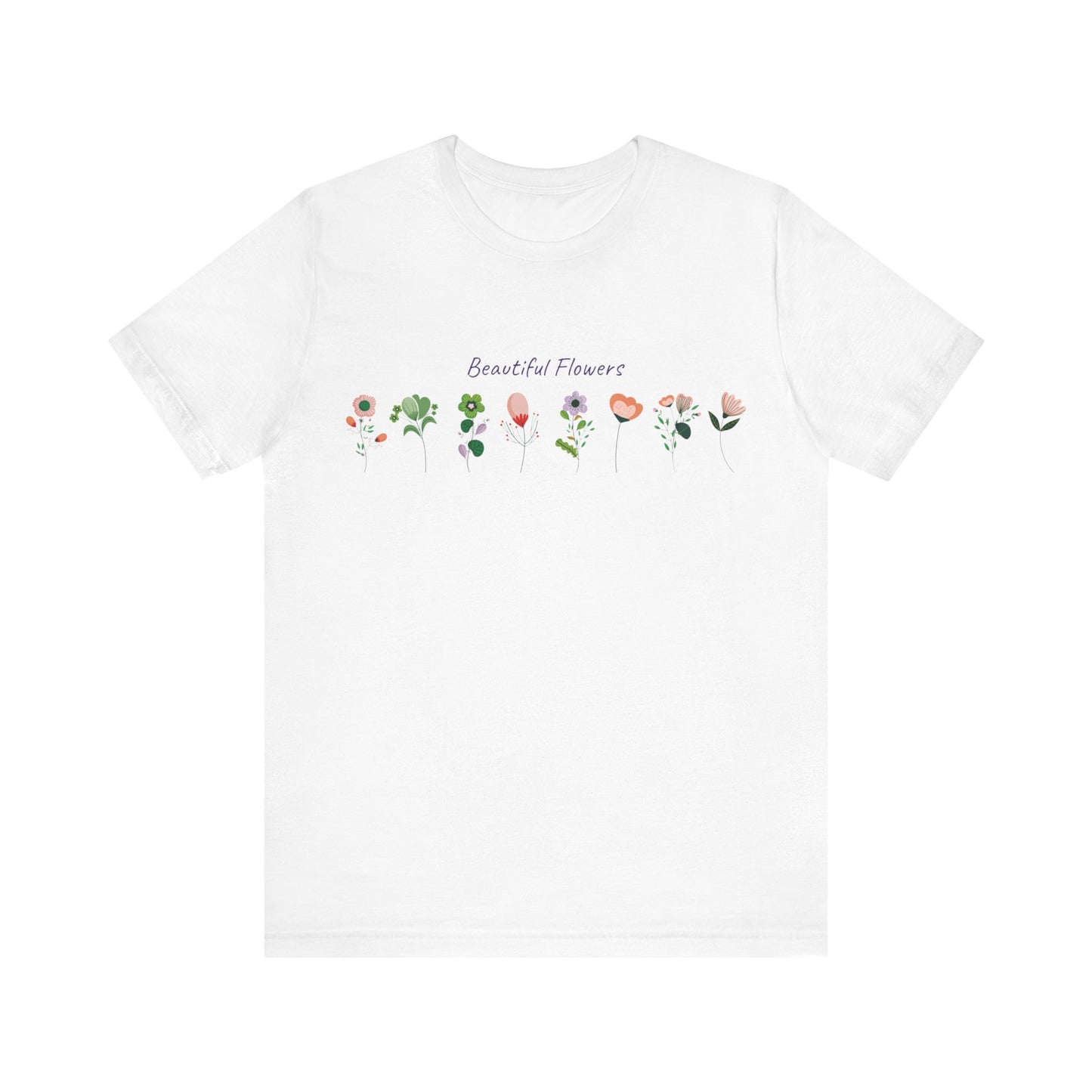 Cotton Tee Shirt with Floral Prints