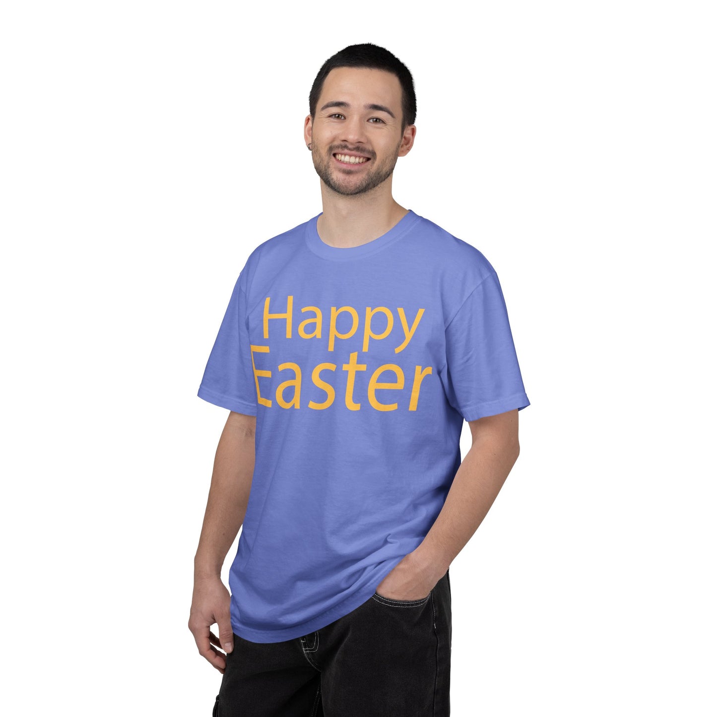 Happy Easter T-Shirt, Tee Shirt with Easter Signature, T Shirt with Easter Prints, Tee Shirt with Easter Design